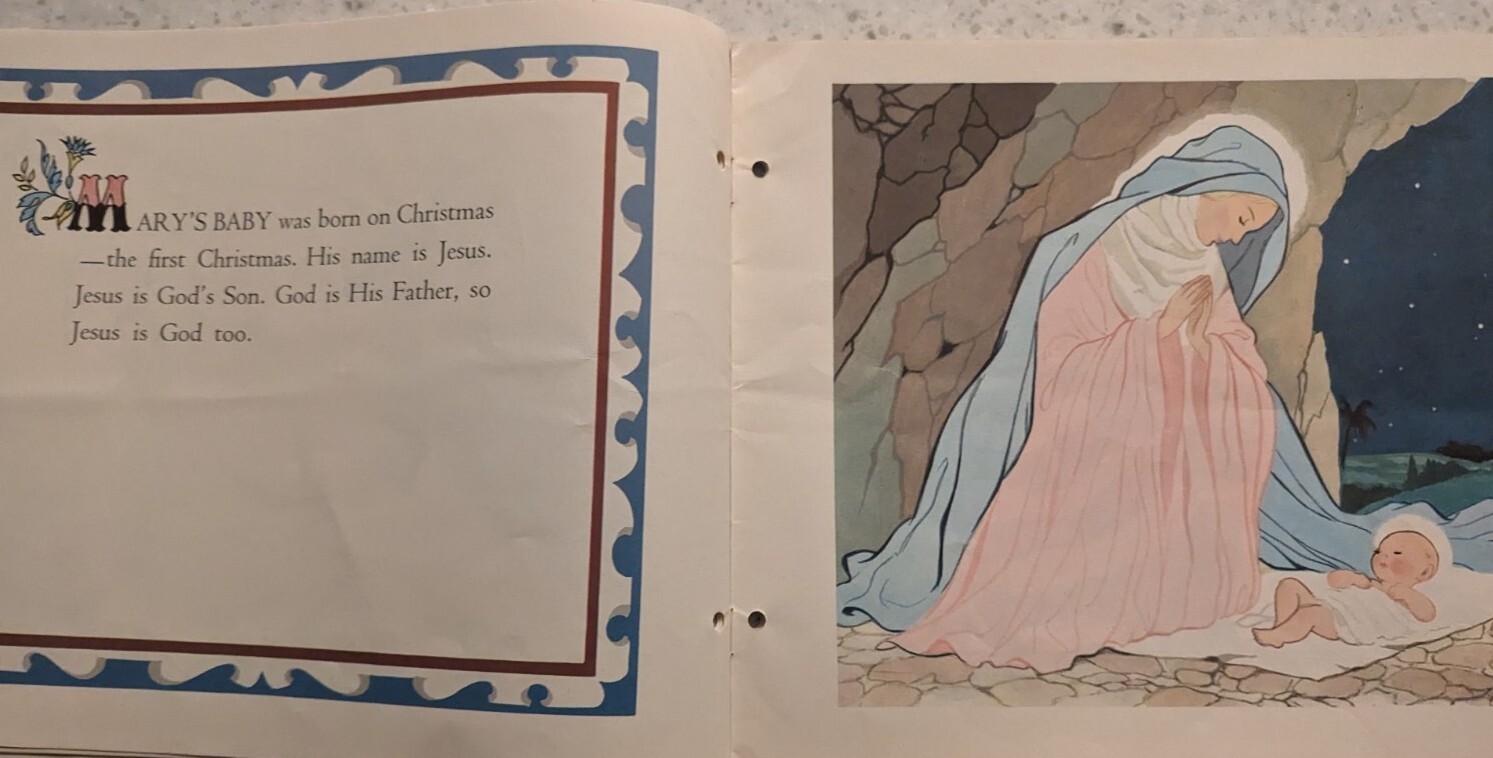 Vintage Catholic Children’s Treasure Box No. 8 1958 An Angel Visits Mary