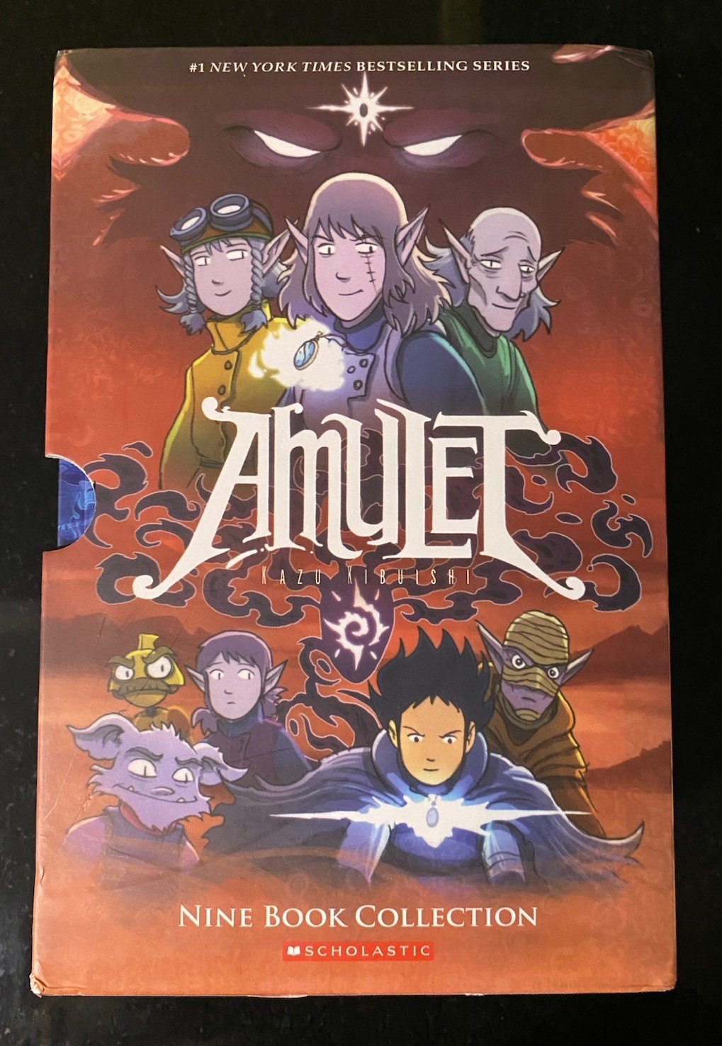 Amulet Books Volumes 1-9 Box Set by Kazu Kibuishi Complete Series Scholastic