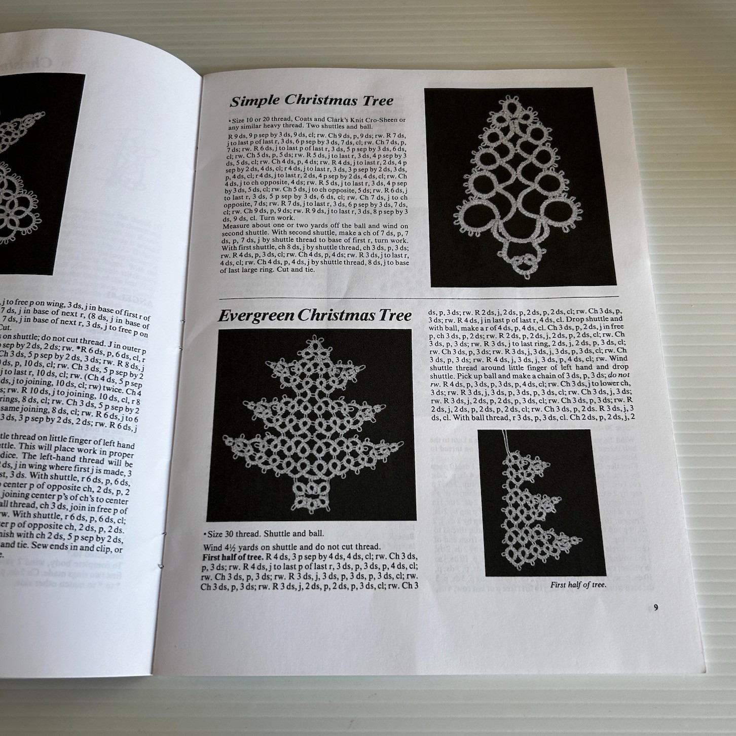 Christmas Angels and other Tatting Patterns Monica Hahn Dover Needlework Crafts