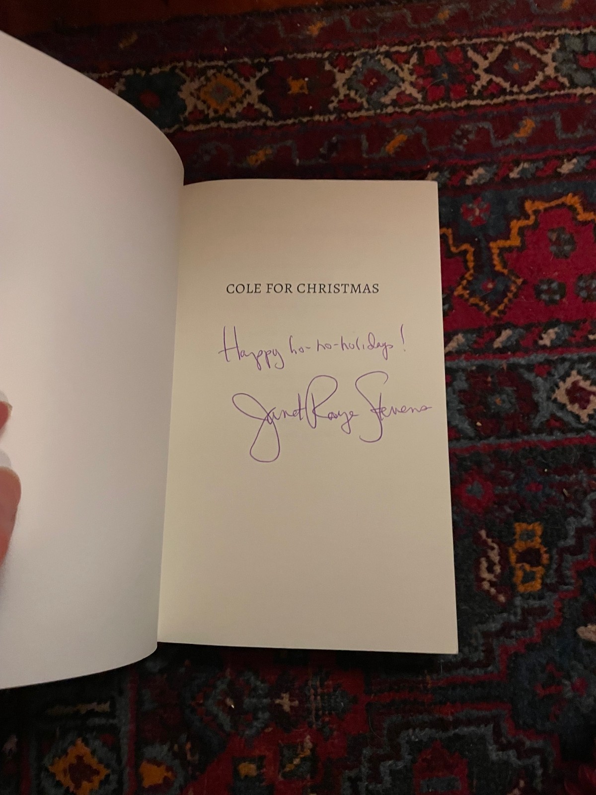 Cole for Christmas – Paperback By Raye Stevens, Janet – VERY GOOD Signed by auth