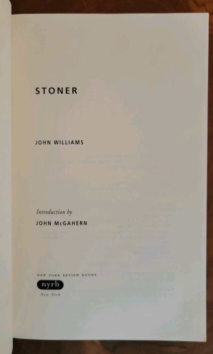 Stoner By John Williams Paperback NYRB Classics