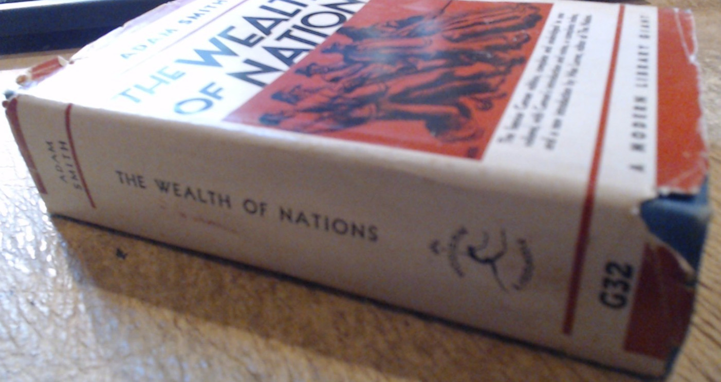 The Wealth of Nations by Adam Smith-Modern Library Giant HC w/DJ Cannan Ed 1937