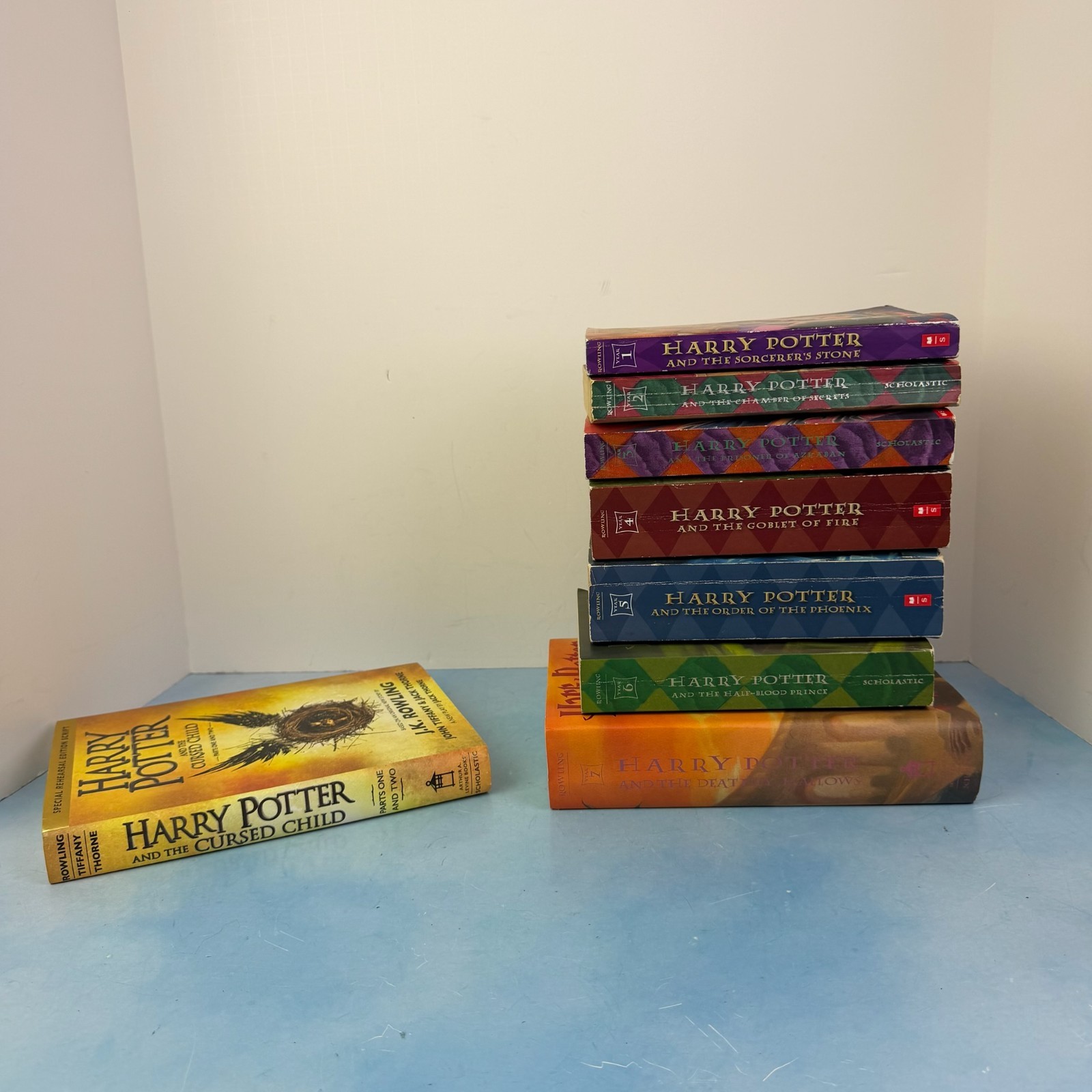 Complete Set of All 7 Harry Potter Books – J. K. Rowling Soft Cover Mixed Lot