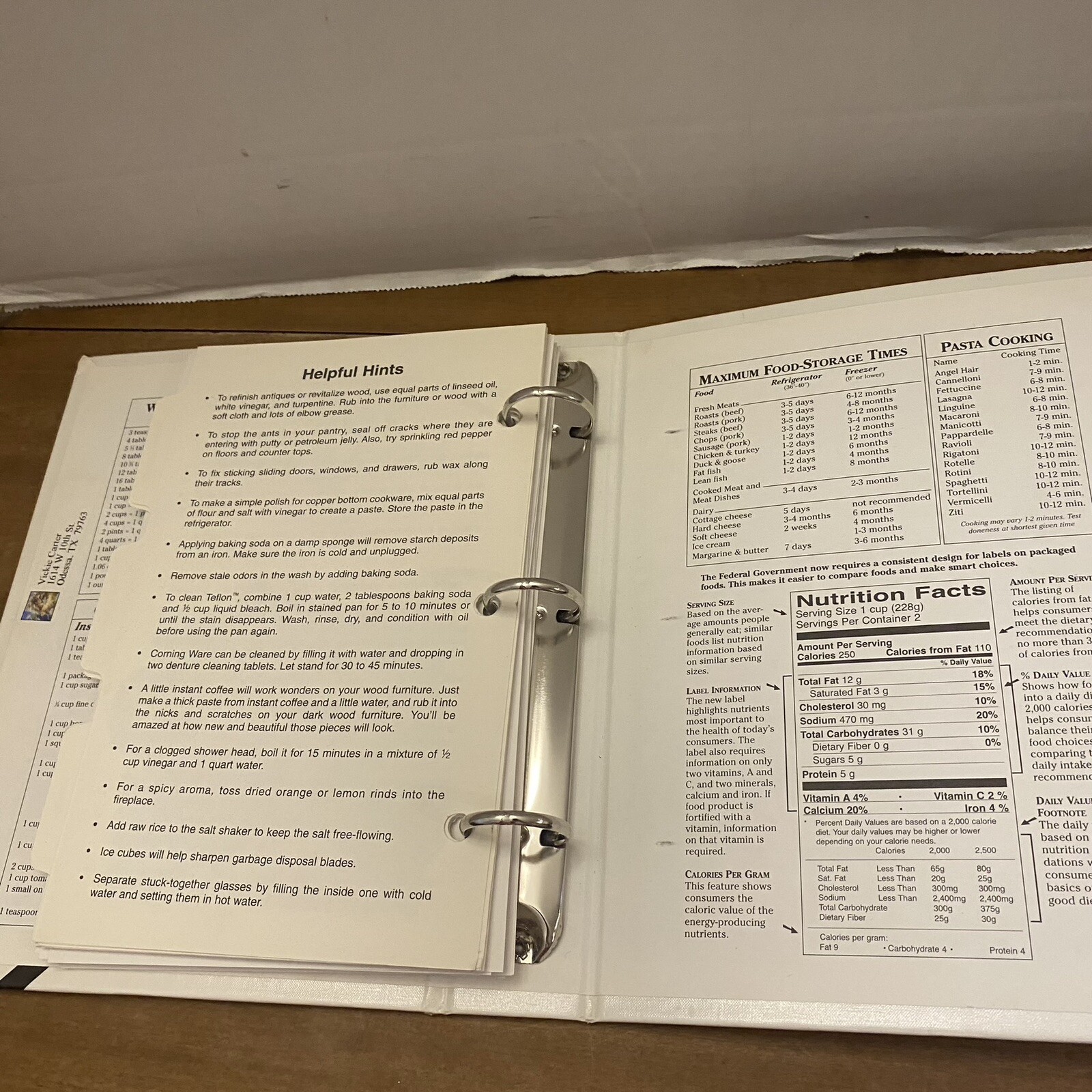 Morris Press Sample Cookbook 2 Ring Binder A Taste Of Heaven