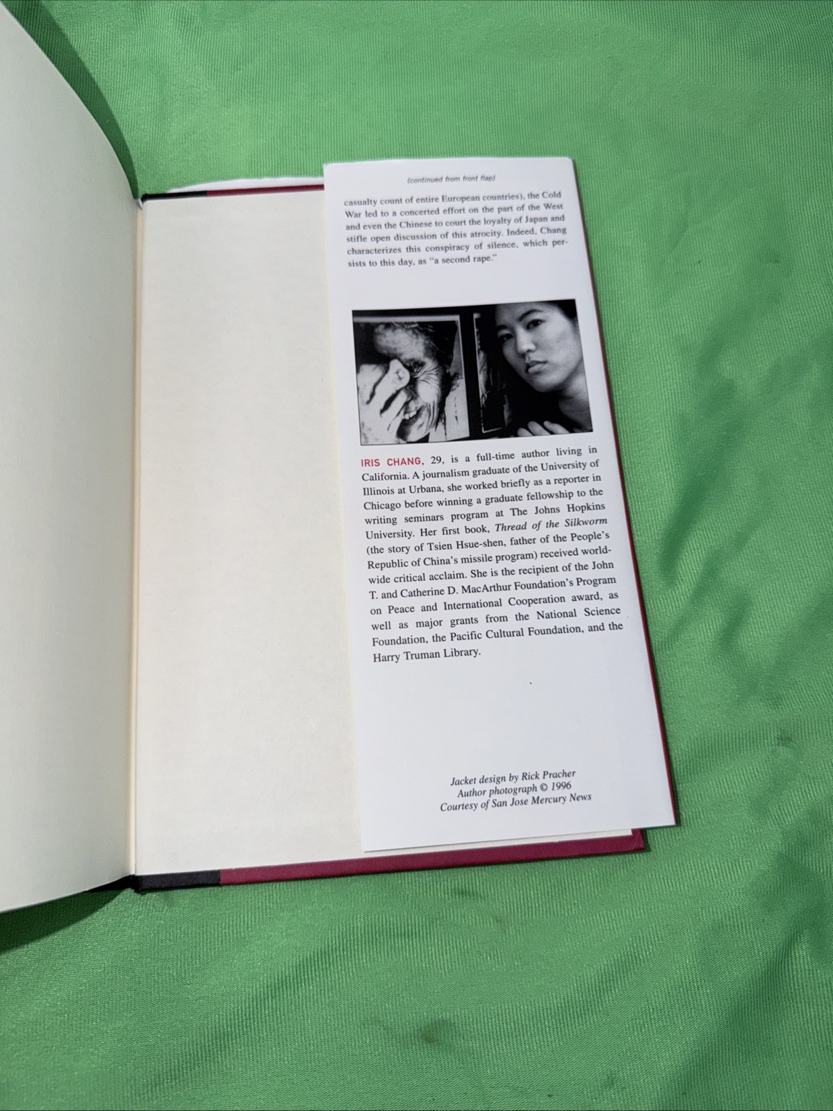 The Rape of Nanking – Iris Chang (Hardcover) First Edition / 14th Printing, WWII
