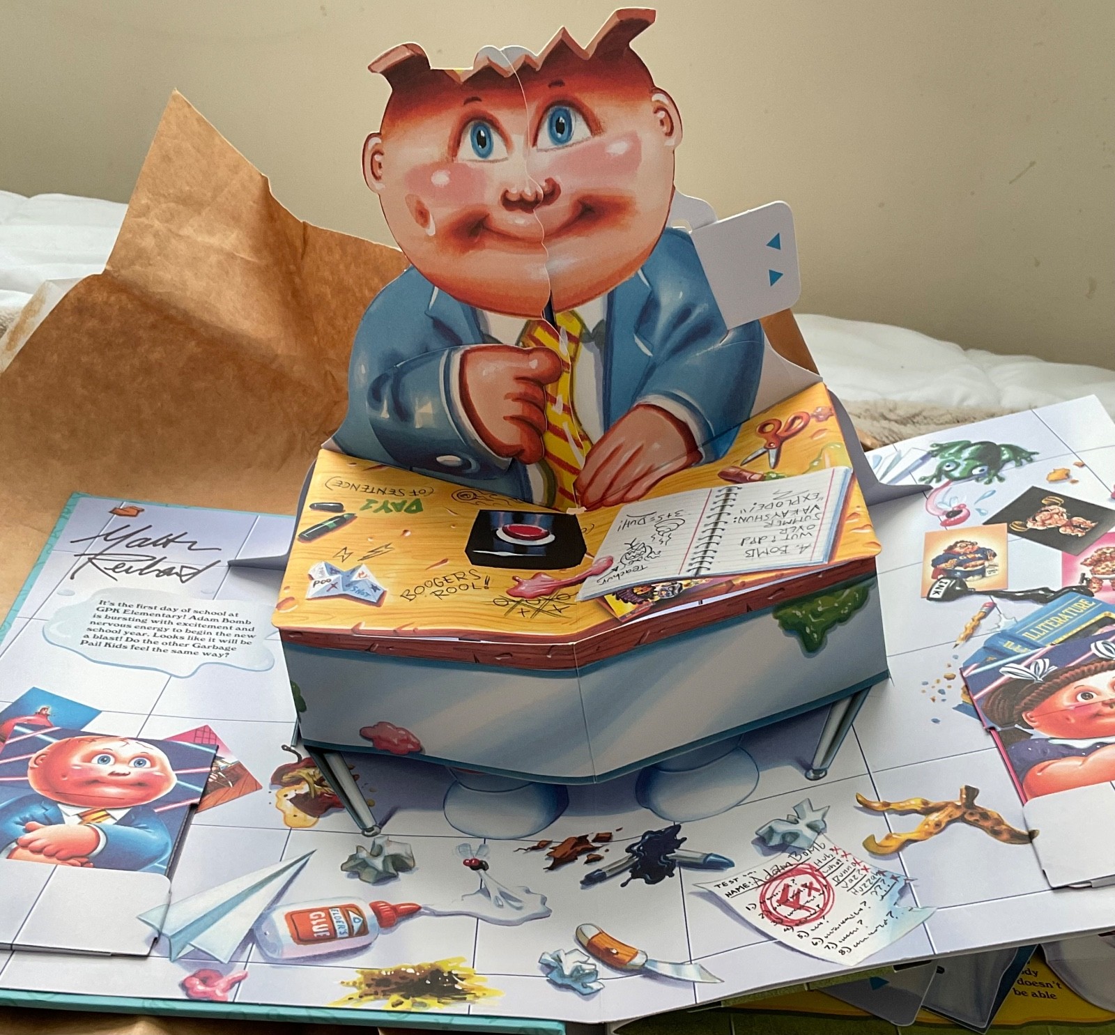 Garbage Pail Kids: Pop Up Book Yearbook Signed by Matthew Reinhart 1st Ed Rare