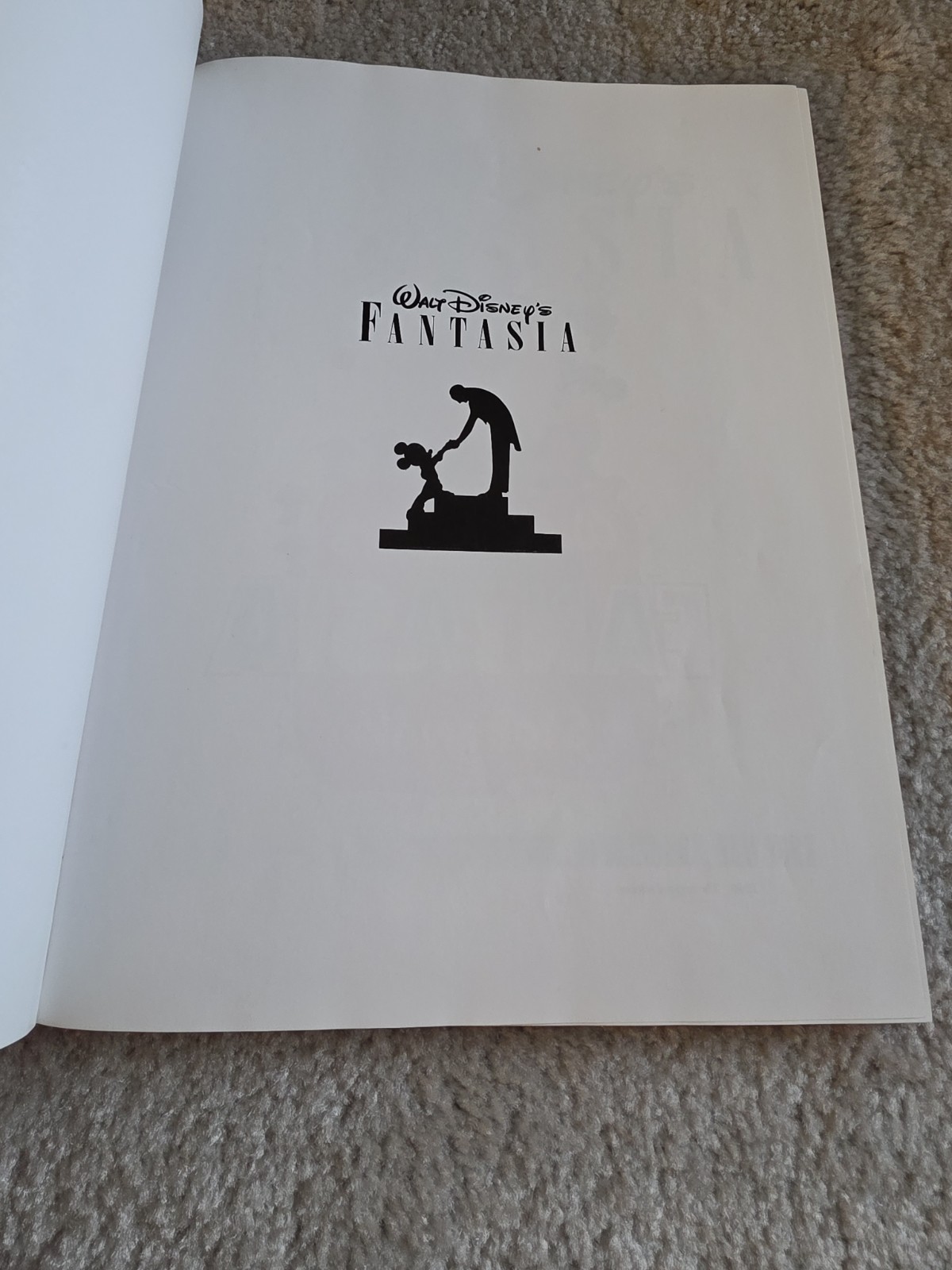Walt Disney’s Fantasia hardcover collectible book 1987 Vintage
