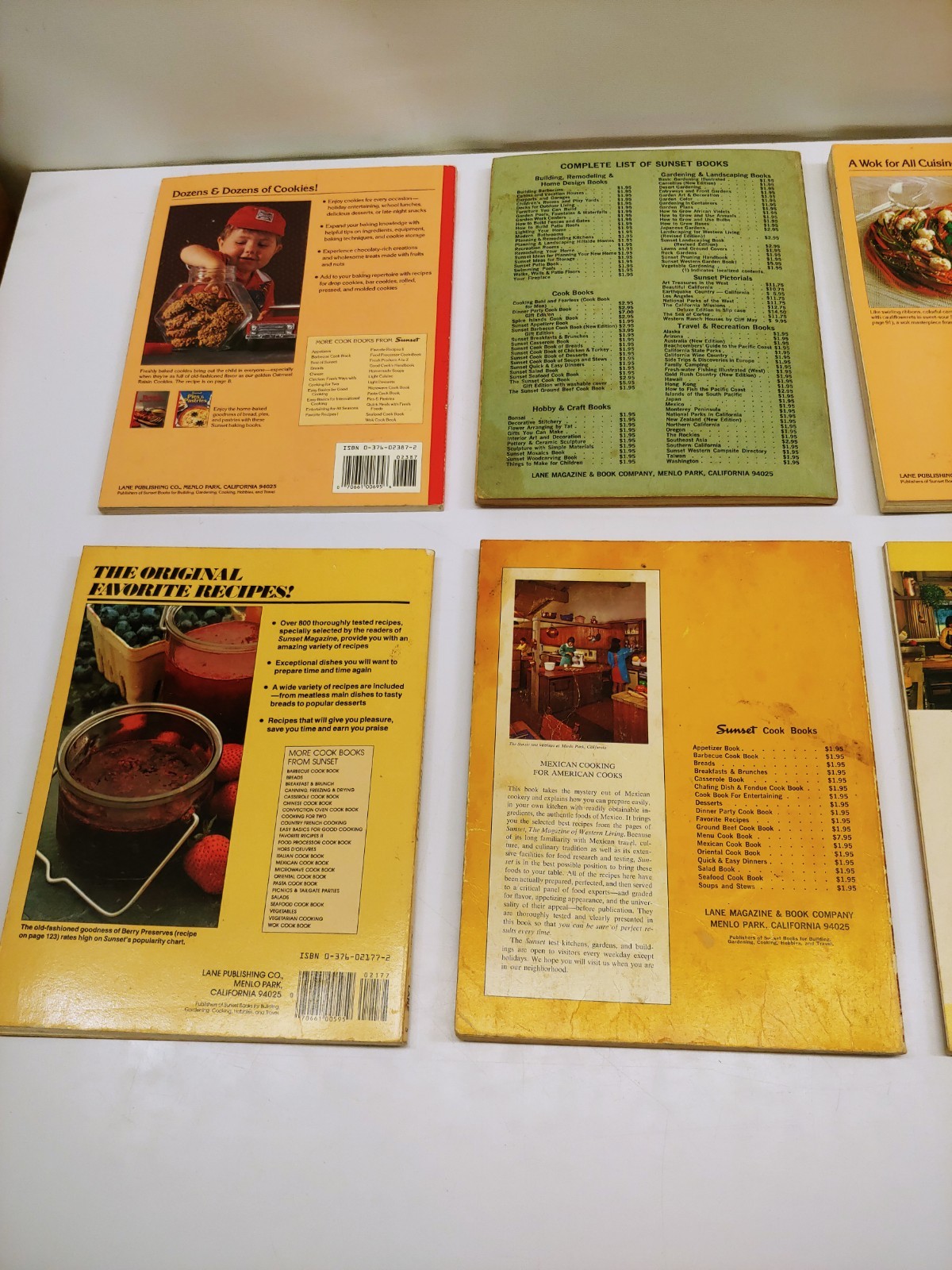 11x SUNSET Magazine COOKBOOKS Vintage Recipes Cookies Wok Breads Seafood…