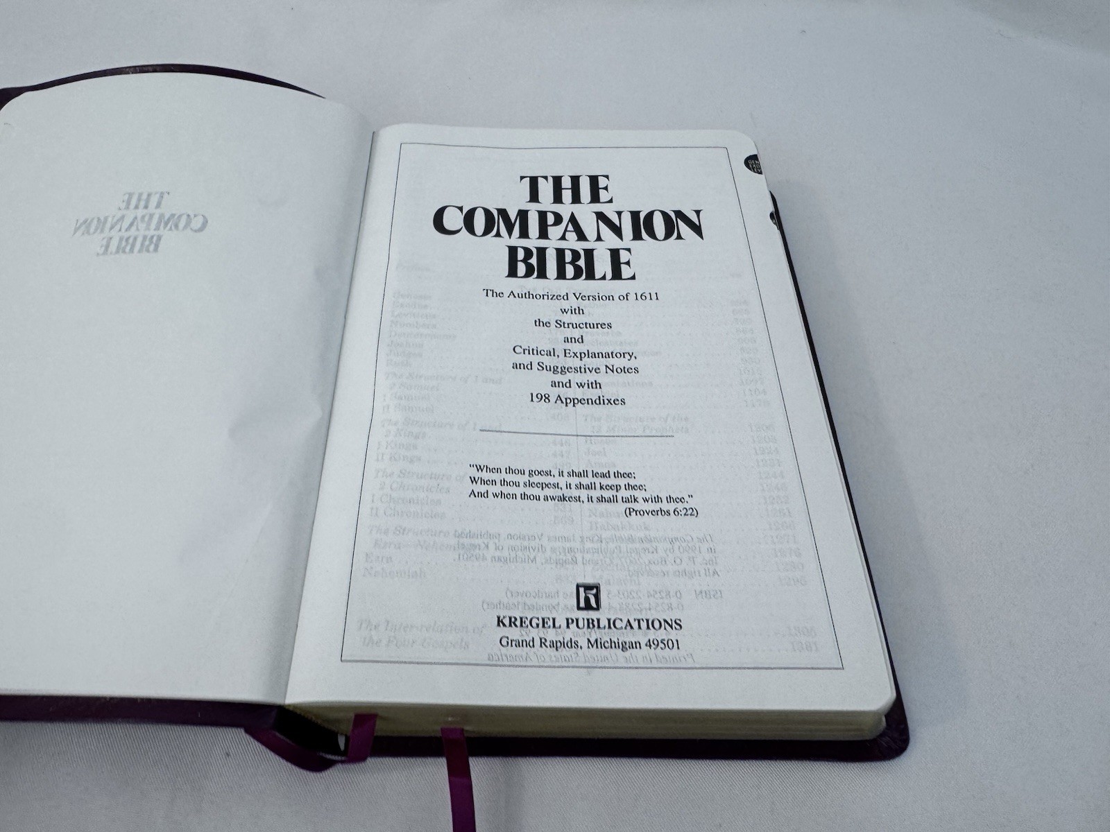 Companion Bible: King James Version, Burgundy, Bonded Leather FAST SHIP!!!