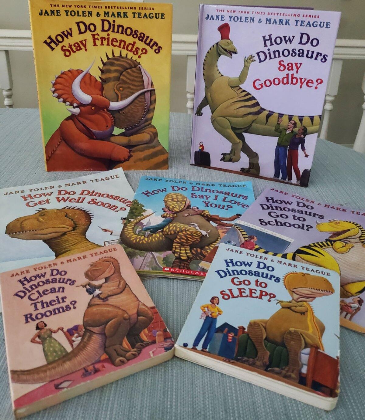 Lot 7 HOW DO DINOSAURS Series Books Preschool Kindergarten BOARD HARDCOVER Paper