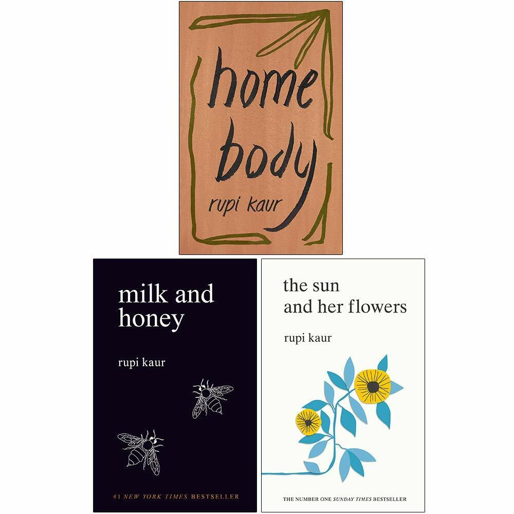 Rupi Kaur Collection 3 Books Set (Home Body, Milk and Honey, Sun and Her Flower