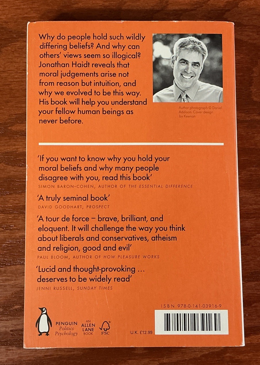 Righteous Mind – Paperback, by By (author) Jonathan Haidt