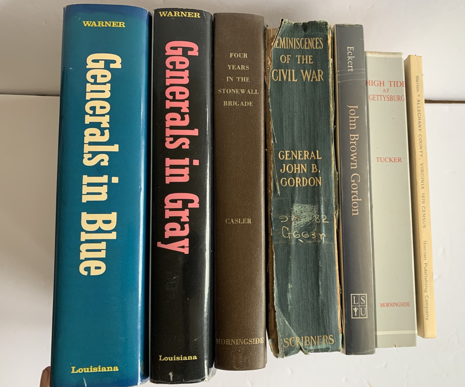 (7) Assorted Lot Civil War History Hardback and Paperback Books