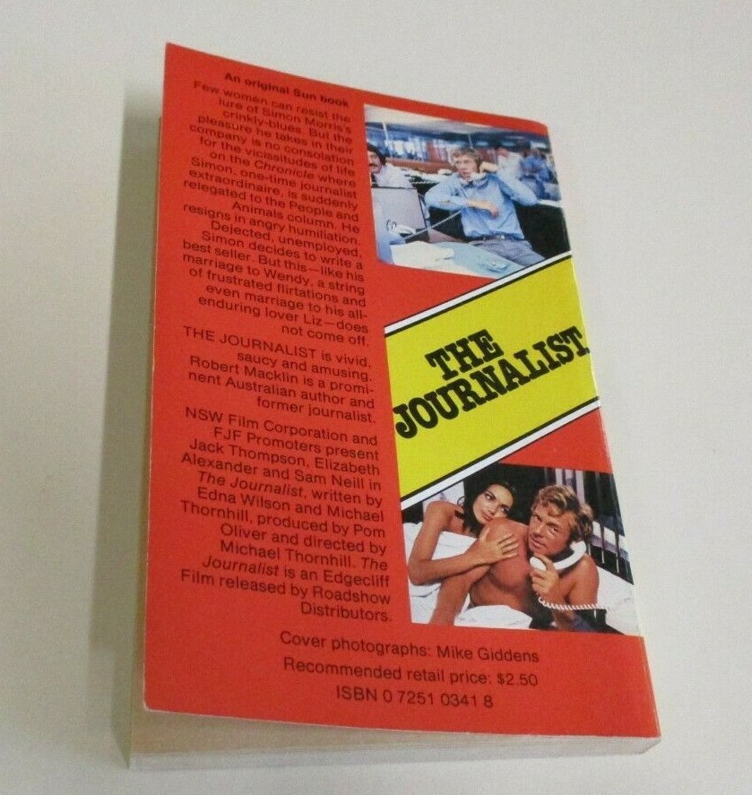 The Journalist – Robert Macklin – Book of the Film – Vintage – 152 Pages – 1979