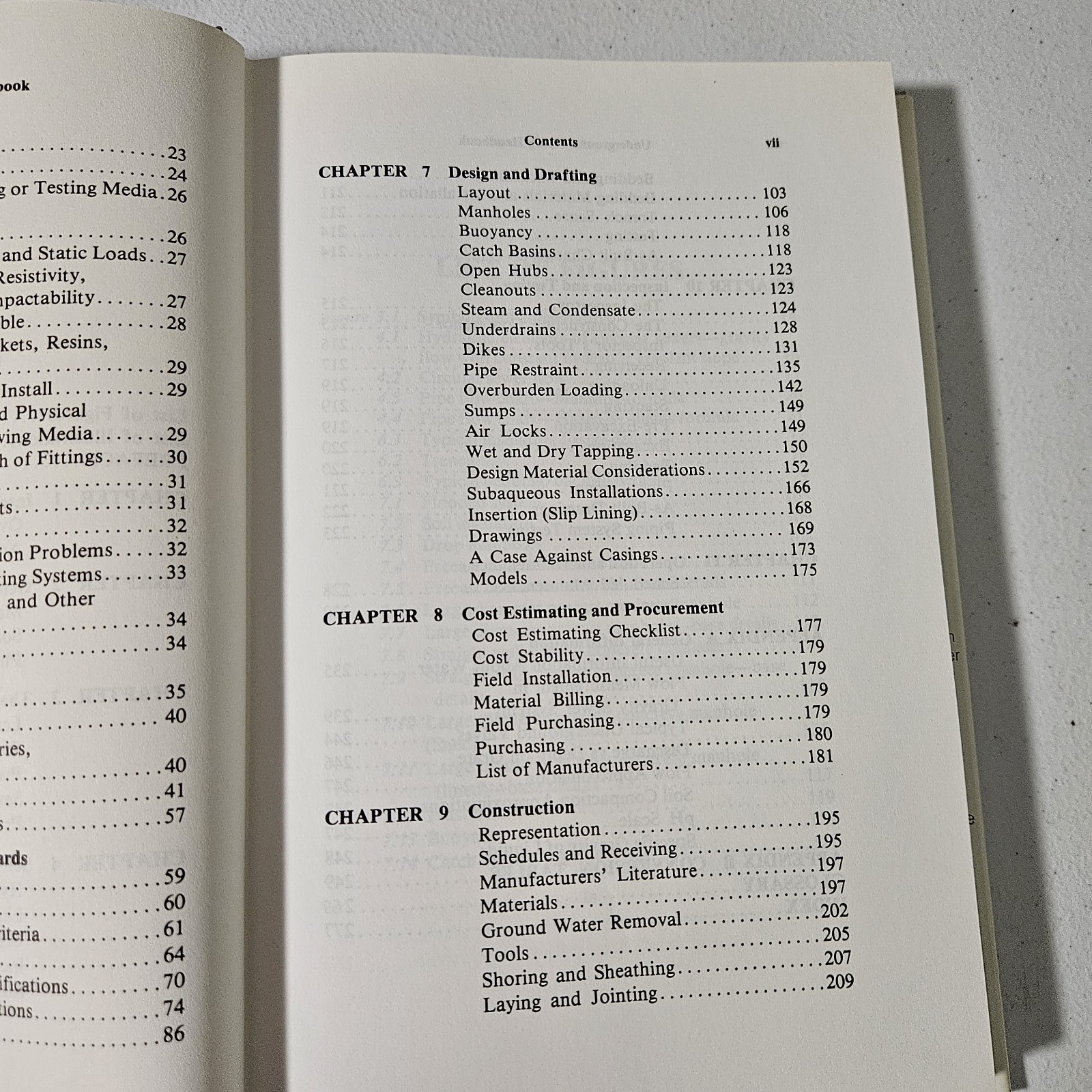 Underground Piping Handbook, Lawrence Peggs, 1985, 1st Edition, HC,