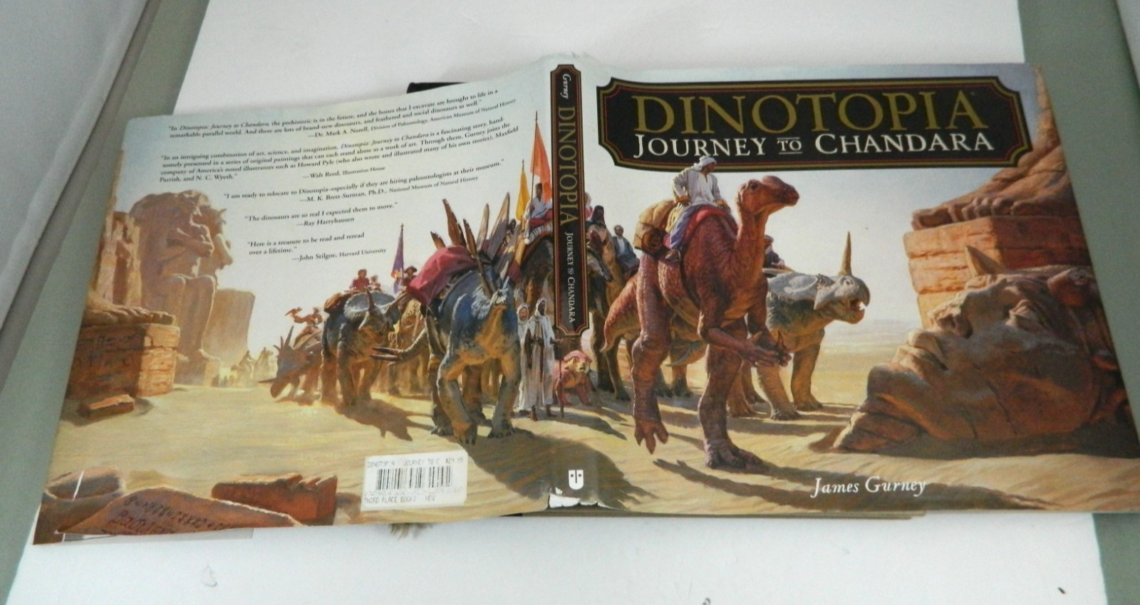 Dinotopia Journey to Chandara 2007 First Edition HC Gurney w/ DJ Tears Stains