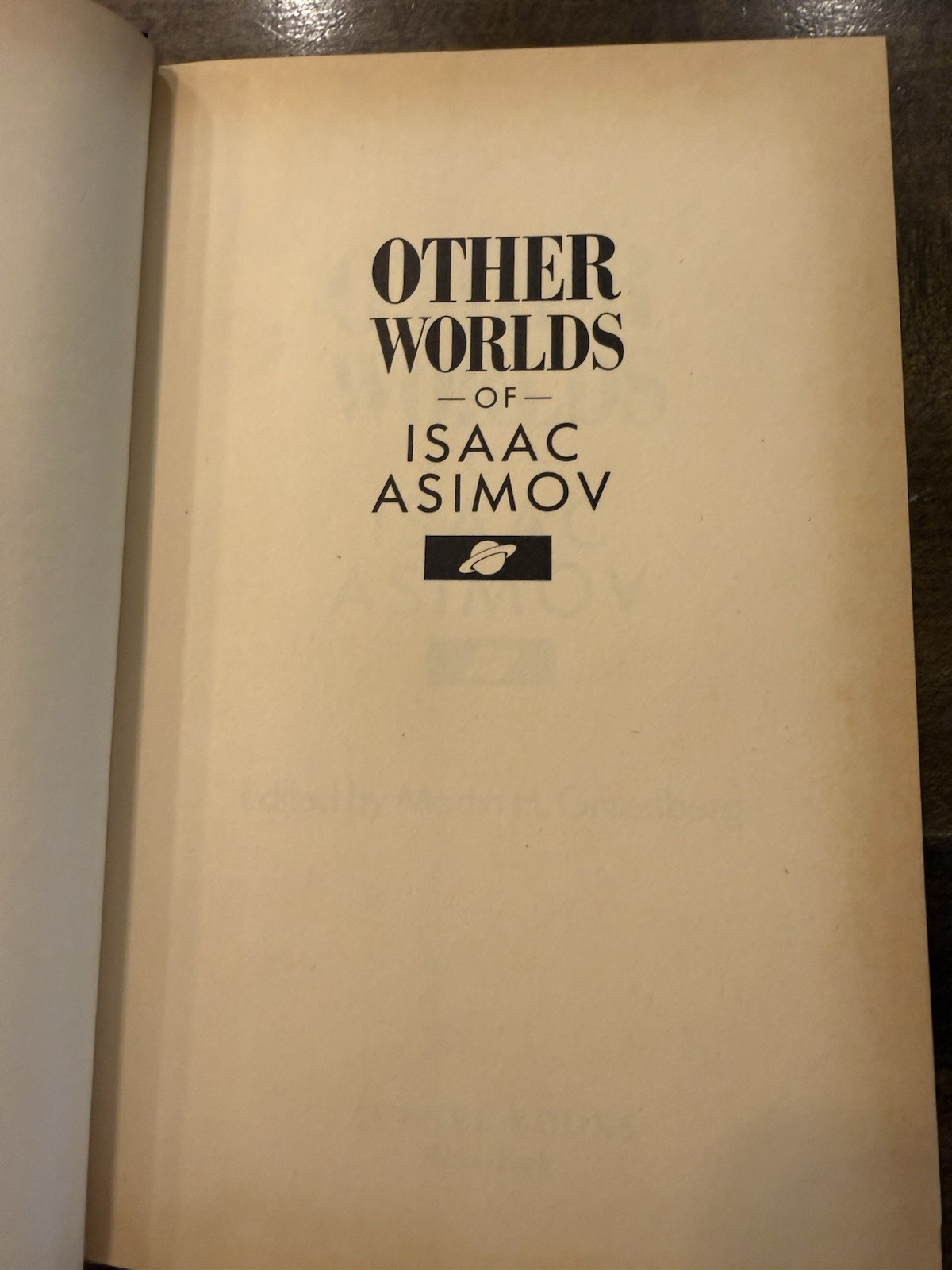 Other Worlds of Isaac Asimov Edited by GREENBERG, Martin H, 1987