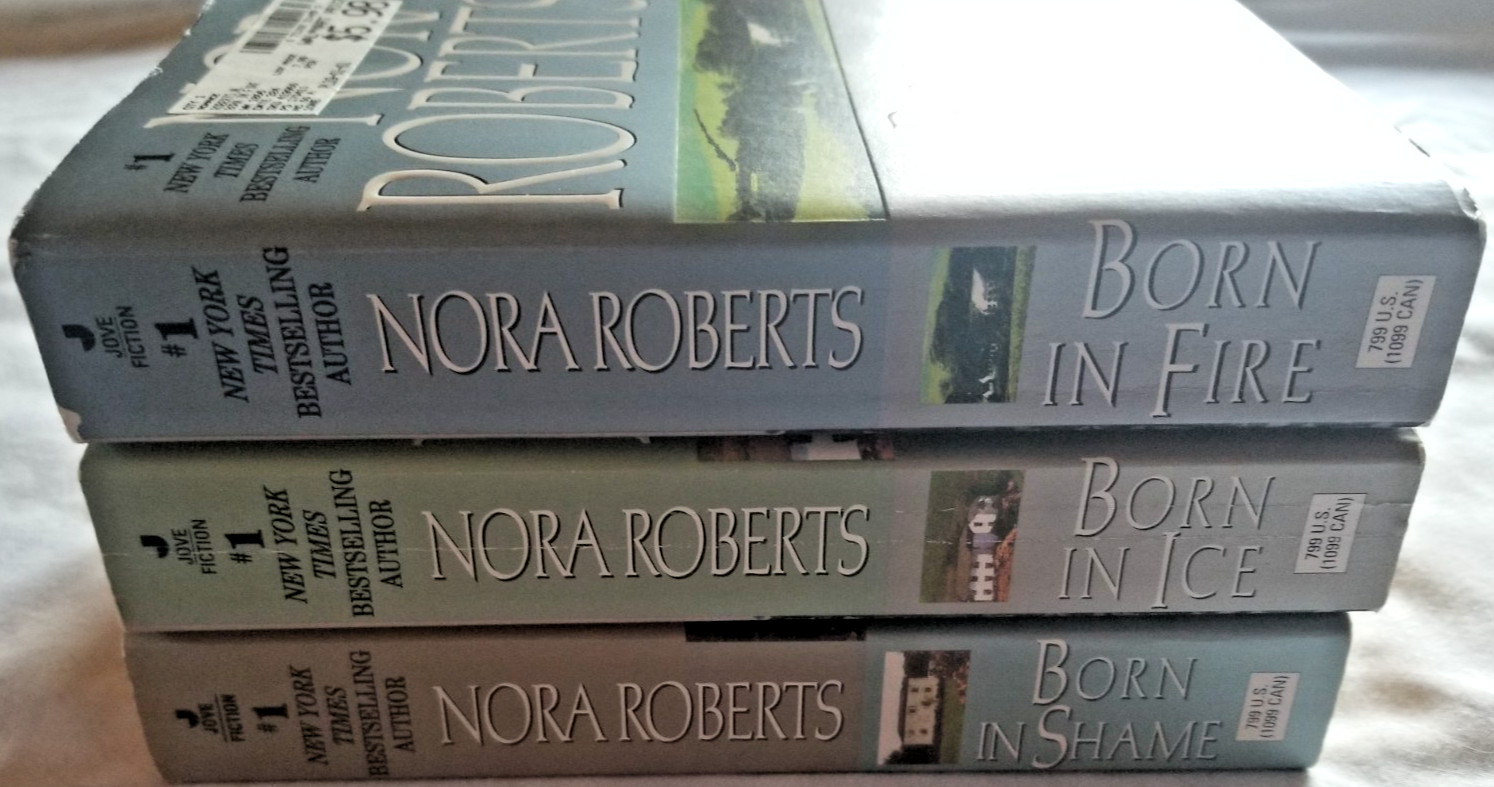 Nora Roberts Born In Trilogy Complete Set Of 3 MM Pbs Concannon Sisters Fire