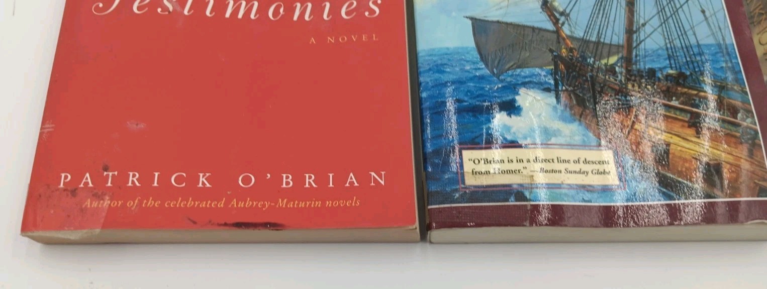 3 Patrick O’Brian Books Book Set Lot Golden Ocean, Unknown Shore, Testimonies PB