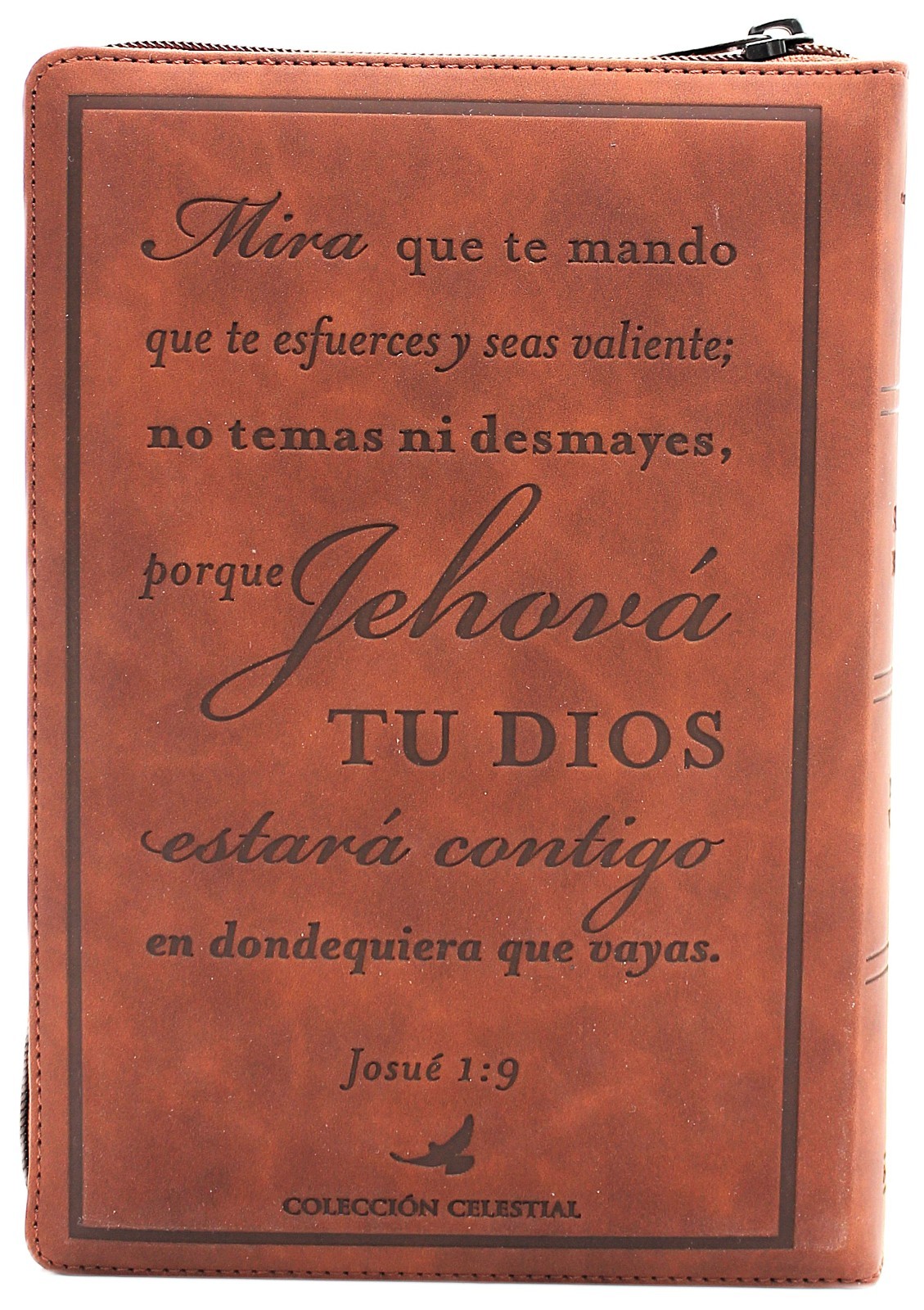 Biblia Reina Valera 1960 Letra Gigante cierre indice Cafe en Imitacion piel