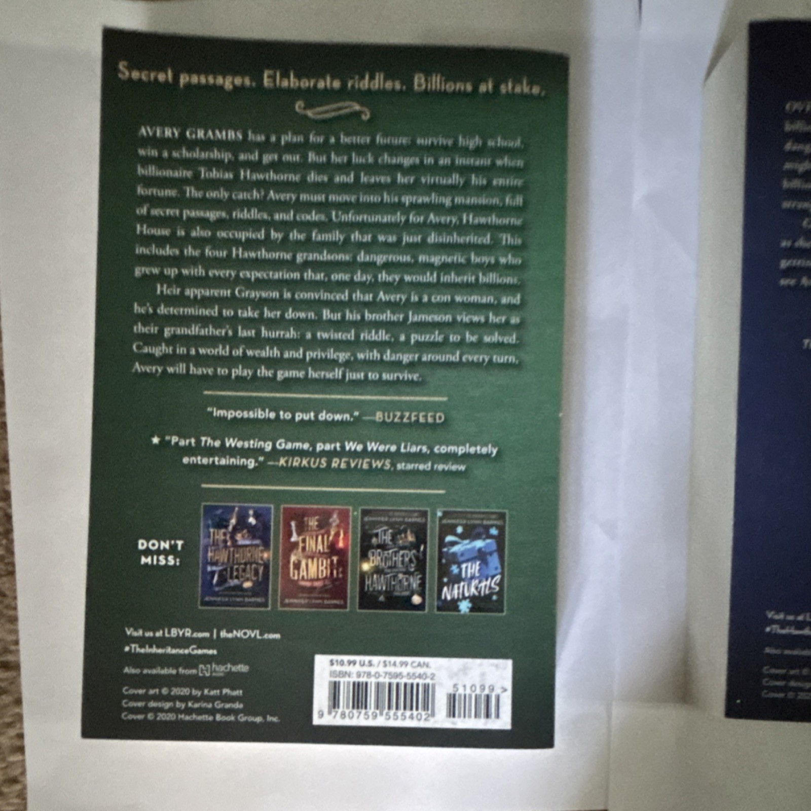 The Inheritance Games Full Series by Jennifer Lynn Barnes, Paperback, YA Myste…