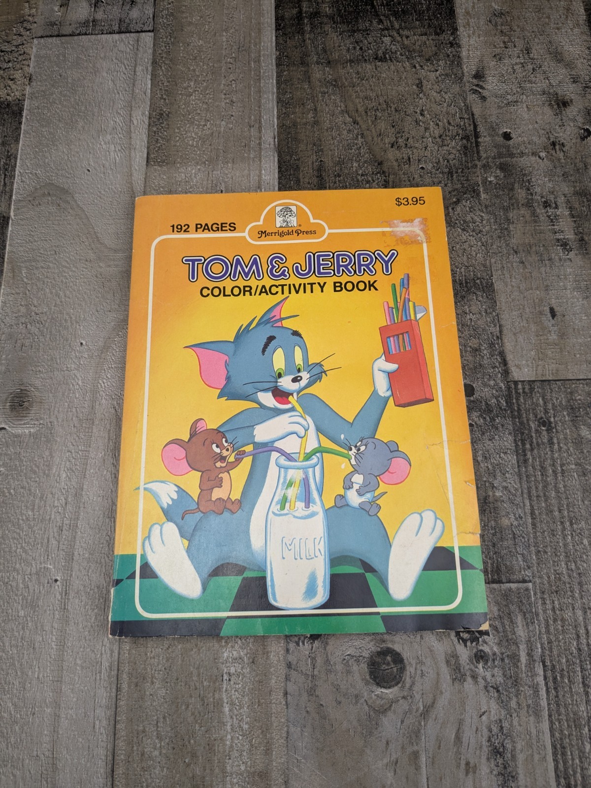 1988 Vintage Tom & Jerry Giant Coloring/Activity Book Merrigold Press