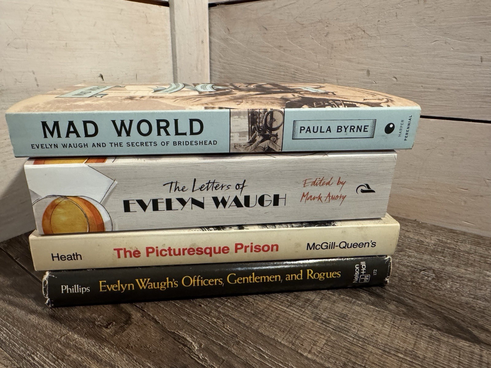 Lots Of 4 Books About Evelyn Waugh The Picturesque Prison The Letters, Mad World