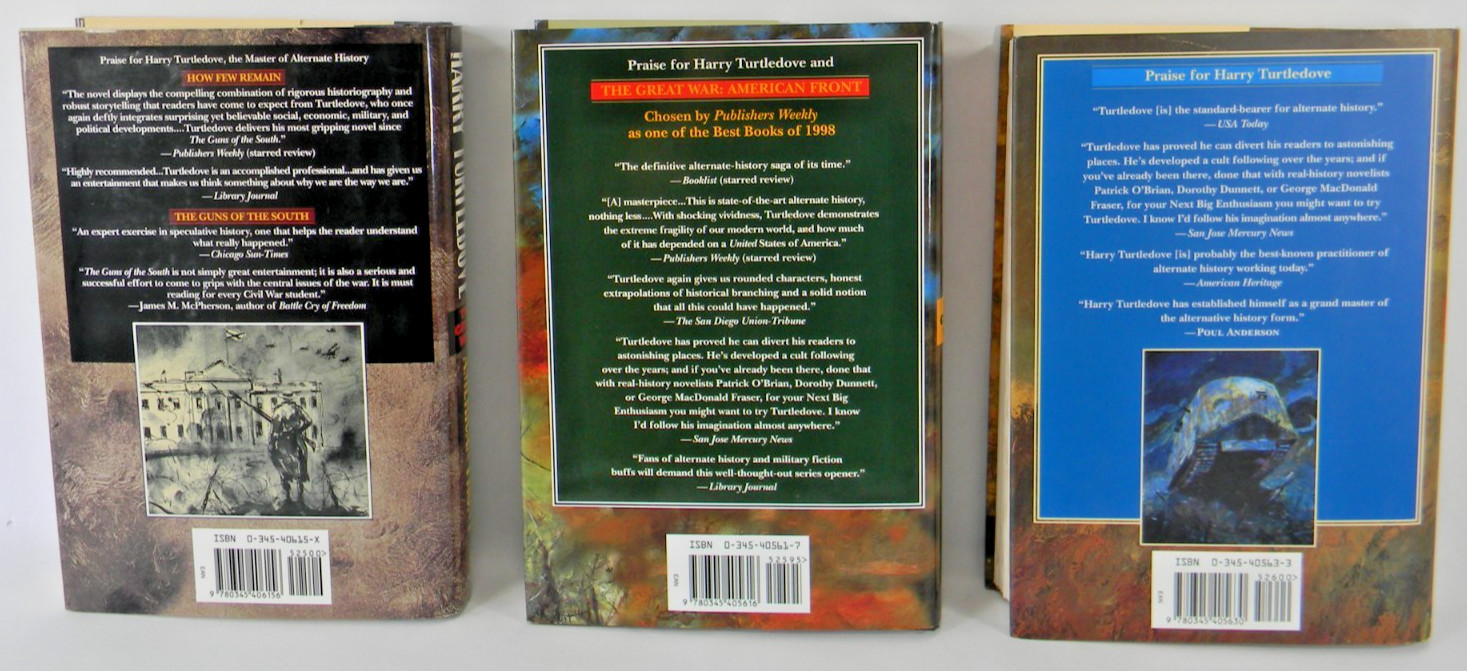 Harry Turtledove – The Great War Series Books 1-3 First Editions (HCDJ)