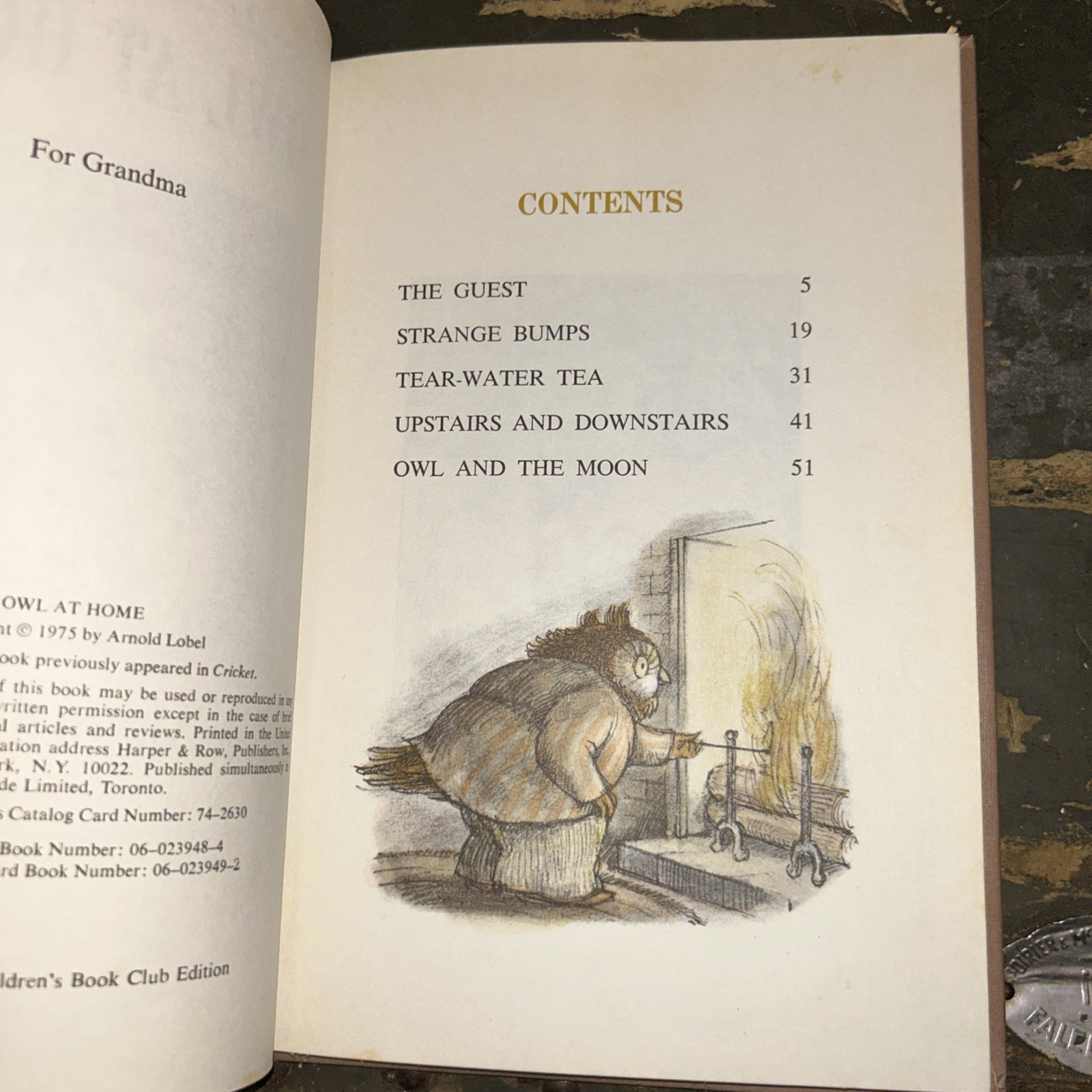 Owl at Home by Arnold Lobel 1975, Hardcover Weekly Reader Book Club Edition E2