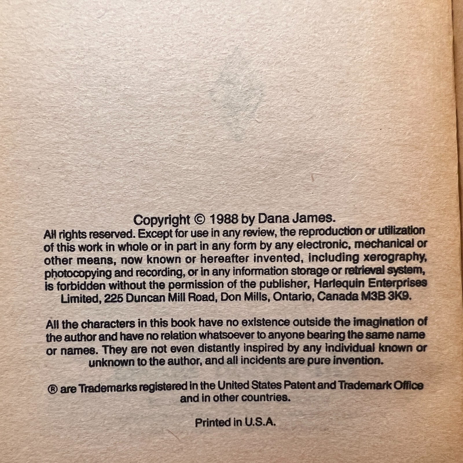 Tarik’s Mountain Romance Paperback Book by Dana James from Harlequin Books 1988