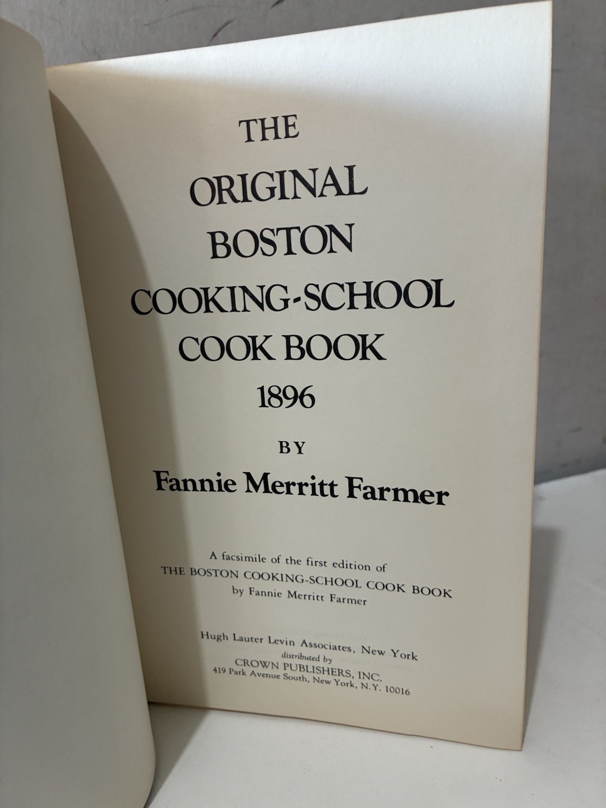 The Original Boston Cooking-School Cook Book 1896 HC 1973