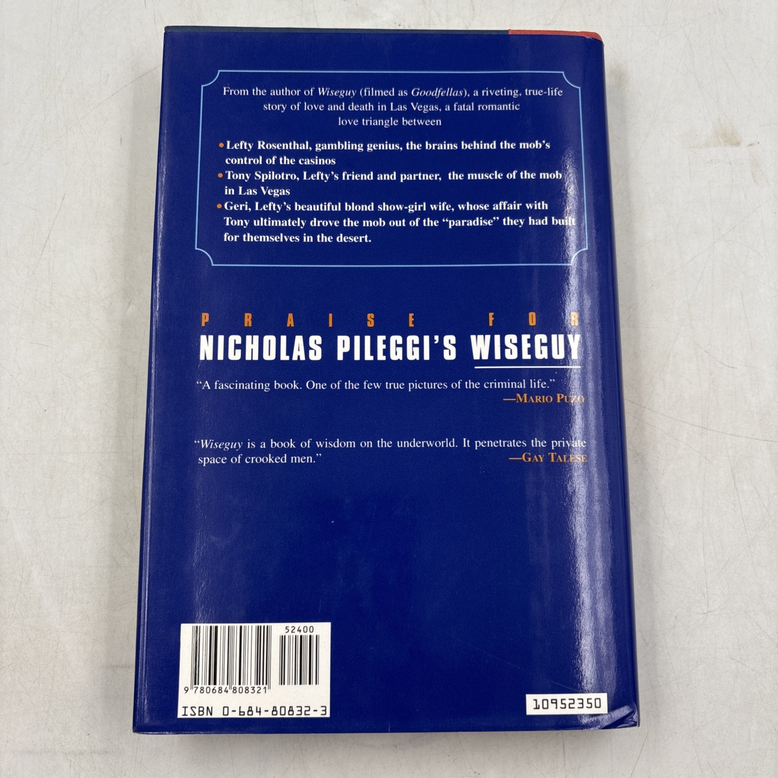 Casino by Nicholas Pileggi; First Edition / 1st Printing, 1995