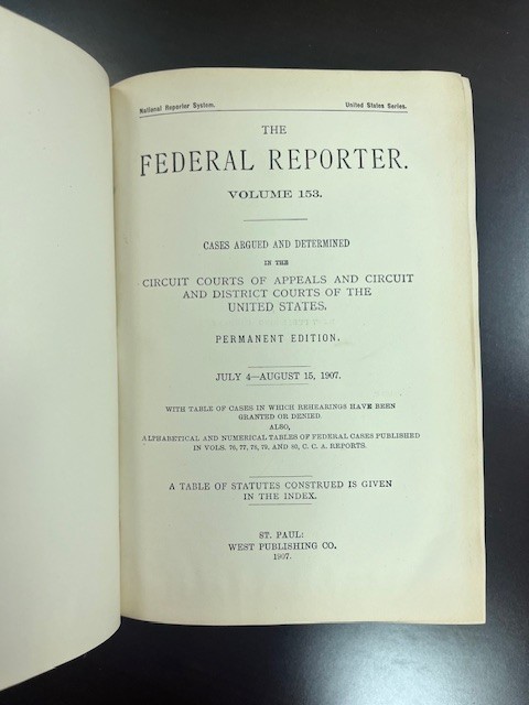Lot of 5 Federal Reporter Antique Law Books 1900s Vols 145 148 149 152 153