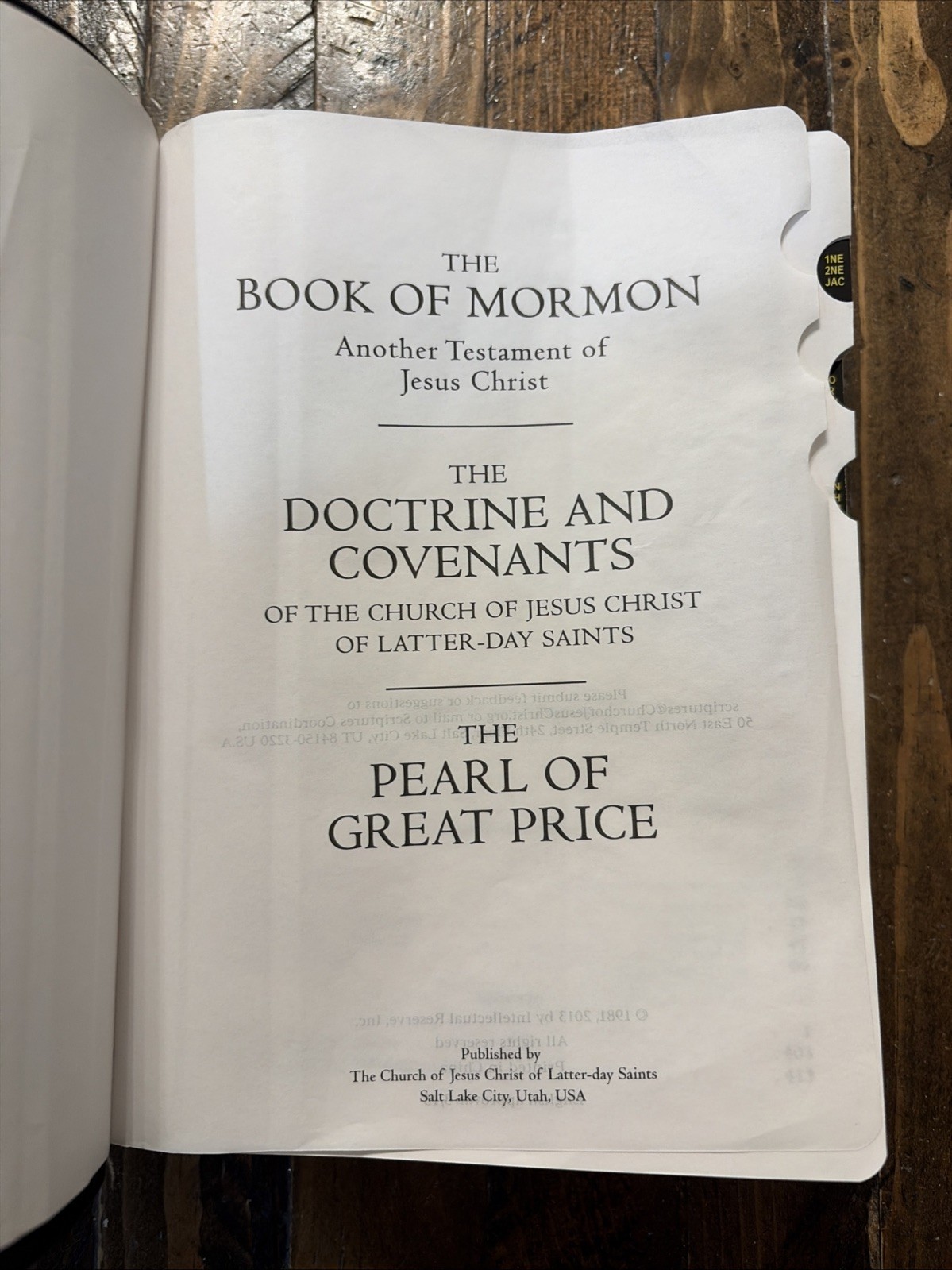 Black Simulated Leather LDS Triple Scriptures Indexed 7-1/2” X 5-1/2” Clean!
