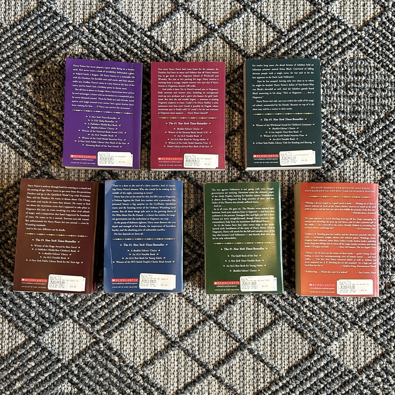 Harry Potter Hardcover Boxed Set: Books 1-7 Good Condition Scholastic Press