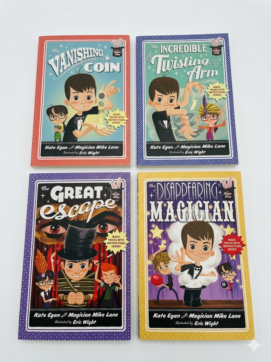 Kate Egan Mike Lane Magic Shop Complete Set Books 1-4 EUC Grades 1-5