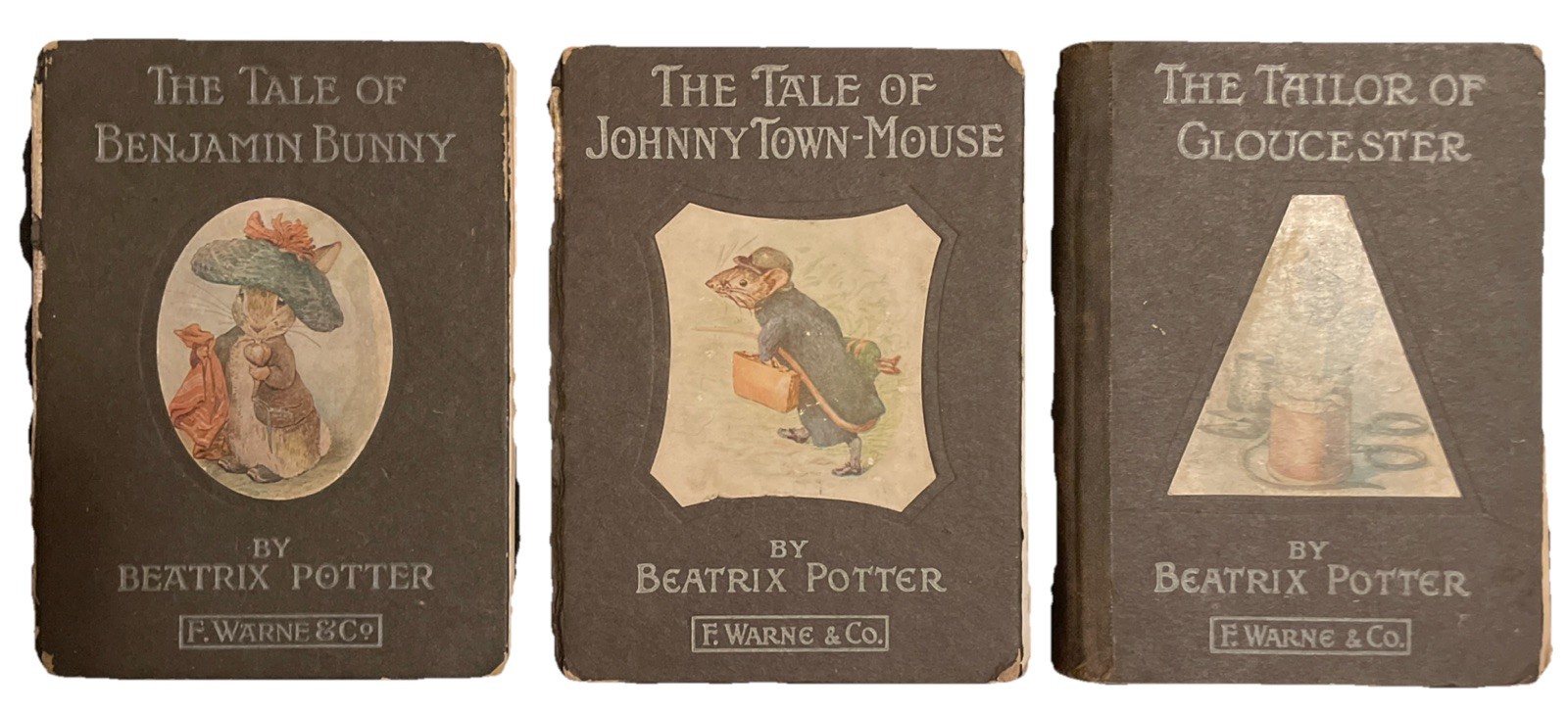 Beatrix Potter Early Editions 1903/1904/1918 | 3-Book Restoration Lot | Warne