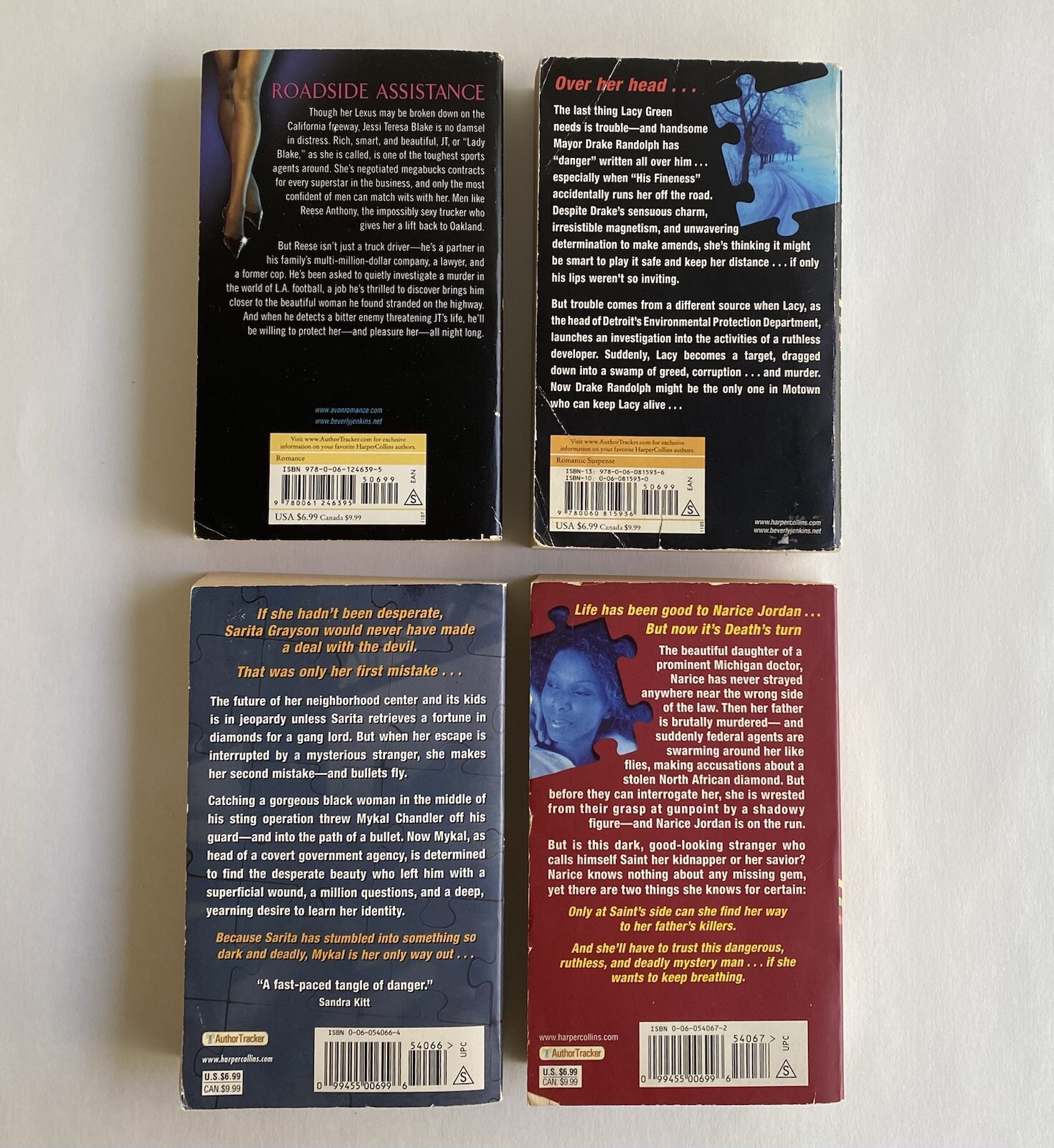 Beverly Jenkins Lot of 4 Romantic Suspense Avon/Harper Torch Vintage Romance