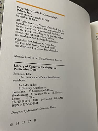 The Commander’s Palace: New Orleans Cookbook