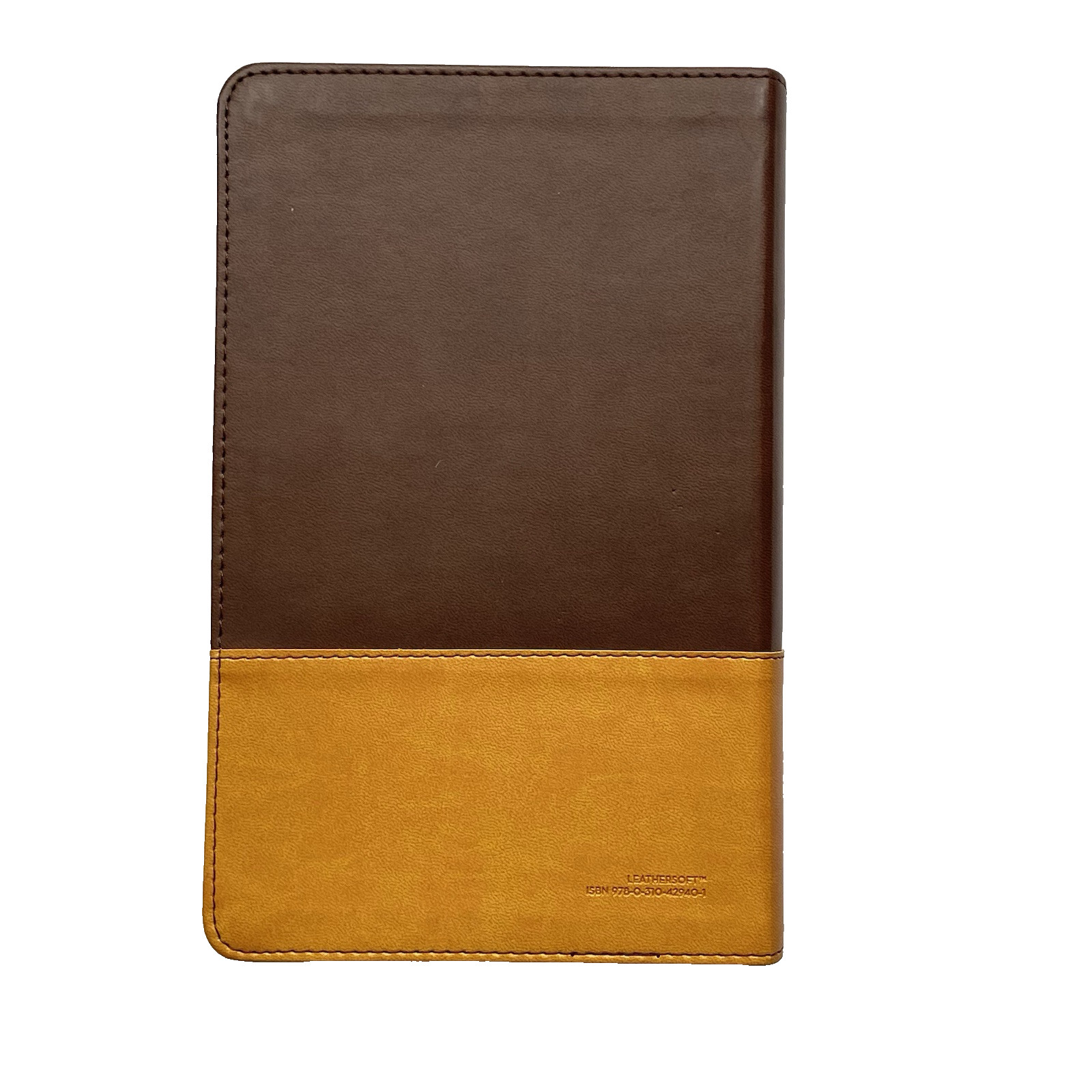 NIV Large Print Bible Leathersoft Chocolate Amber Zondervan Personal Size Ribbon