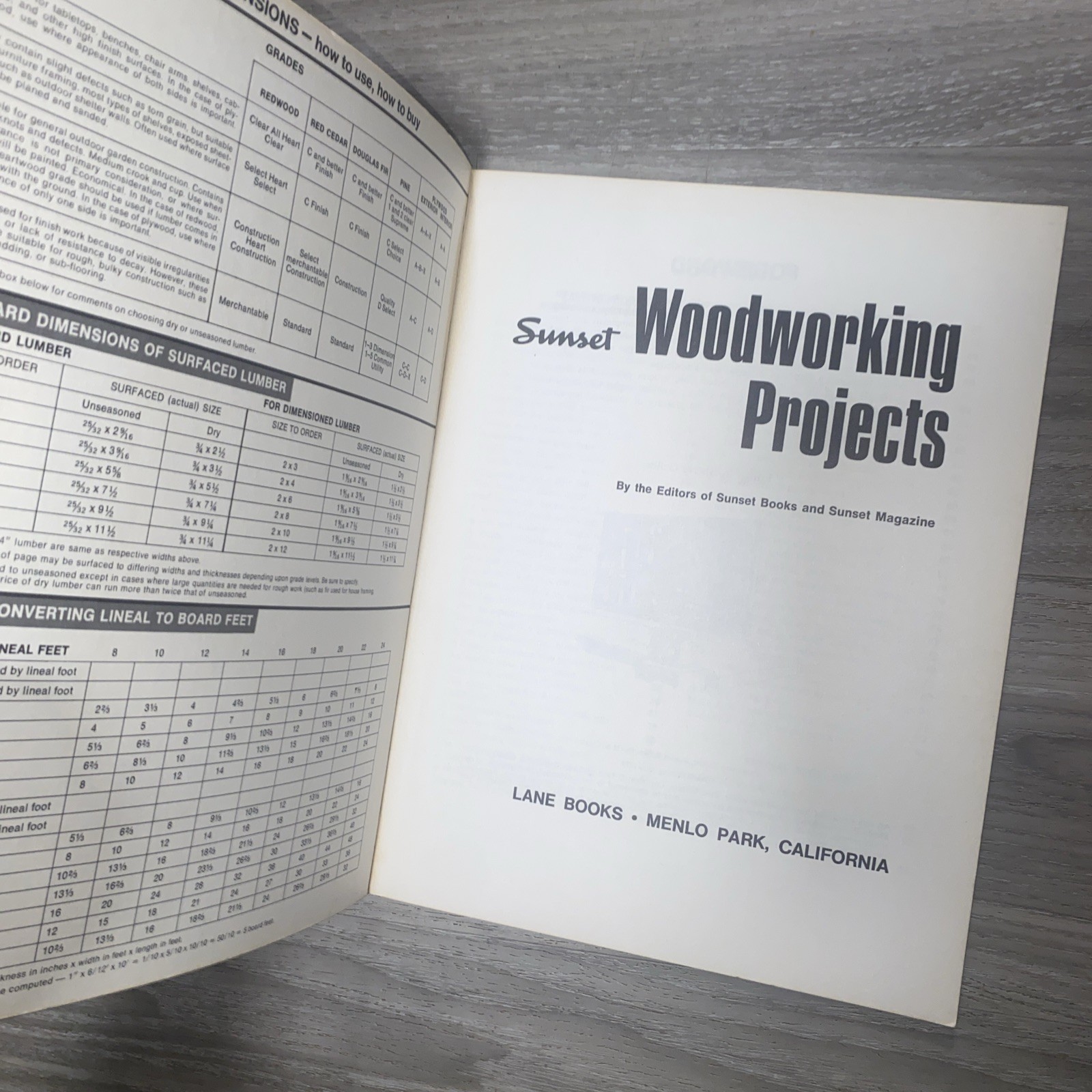 Sunset Woodworking Projects by the Editors of Sunset Magazine ©1973