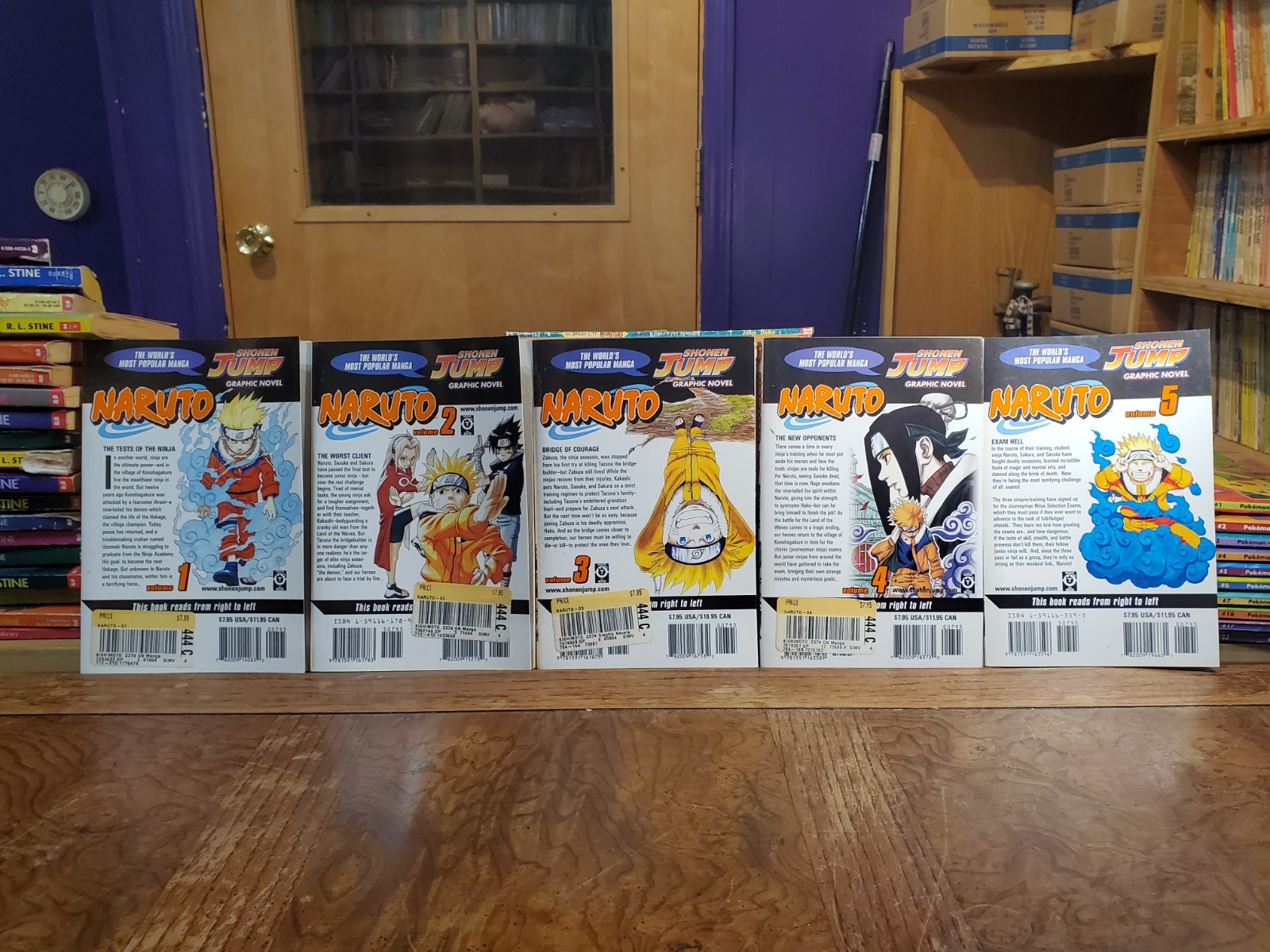 Naruto Vol. 1 2 3 4 5 1-5 English Manga VIZ Media Masashi Kishimoto Shonen Jump