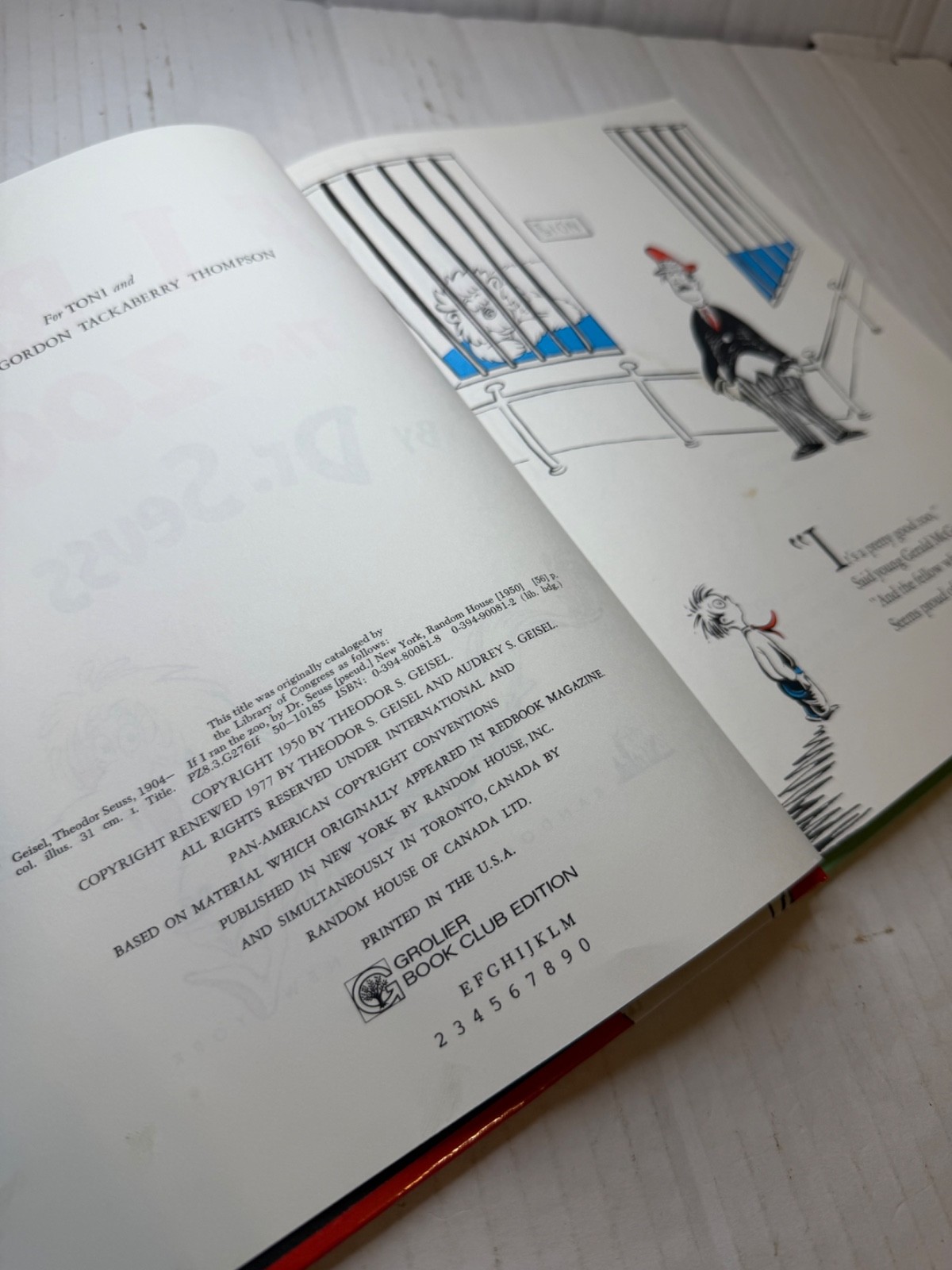 If I Ran The Zoo by Dr. Seuss – Banned – Grolier Book Club Edition Hardcover