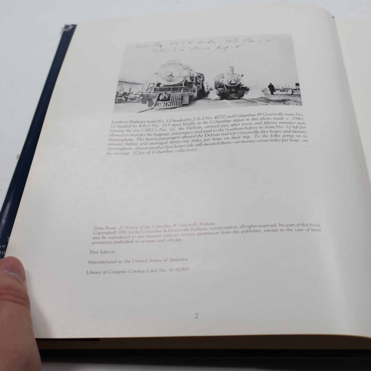 Delta Route Louis Saillard 1982 First Edition History Columbus & Greenville