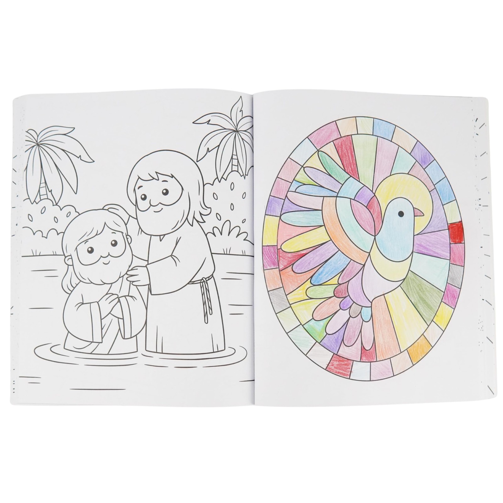 Bible Coloring Book With Stickers (Little Sunbeams) 128 Perforated Pull Out