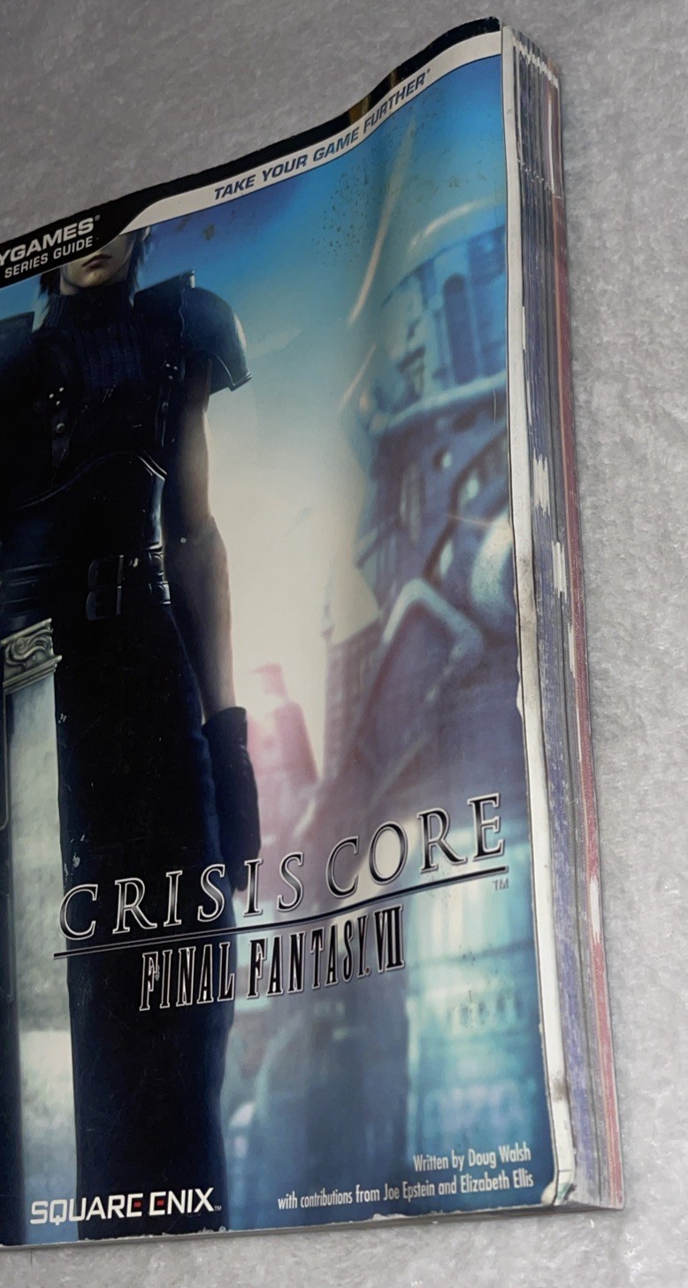 Crisis Core Final Fantasy VII BradyGames Strategy Guide COMPLETE w/ Error Poster