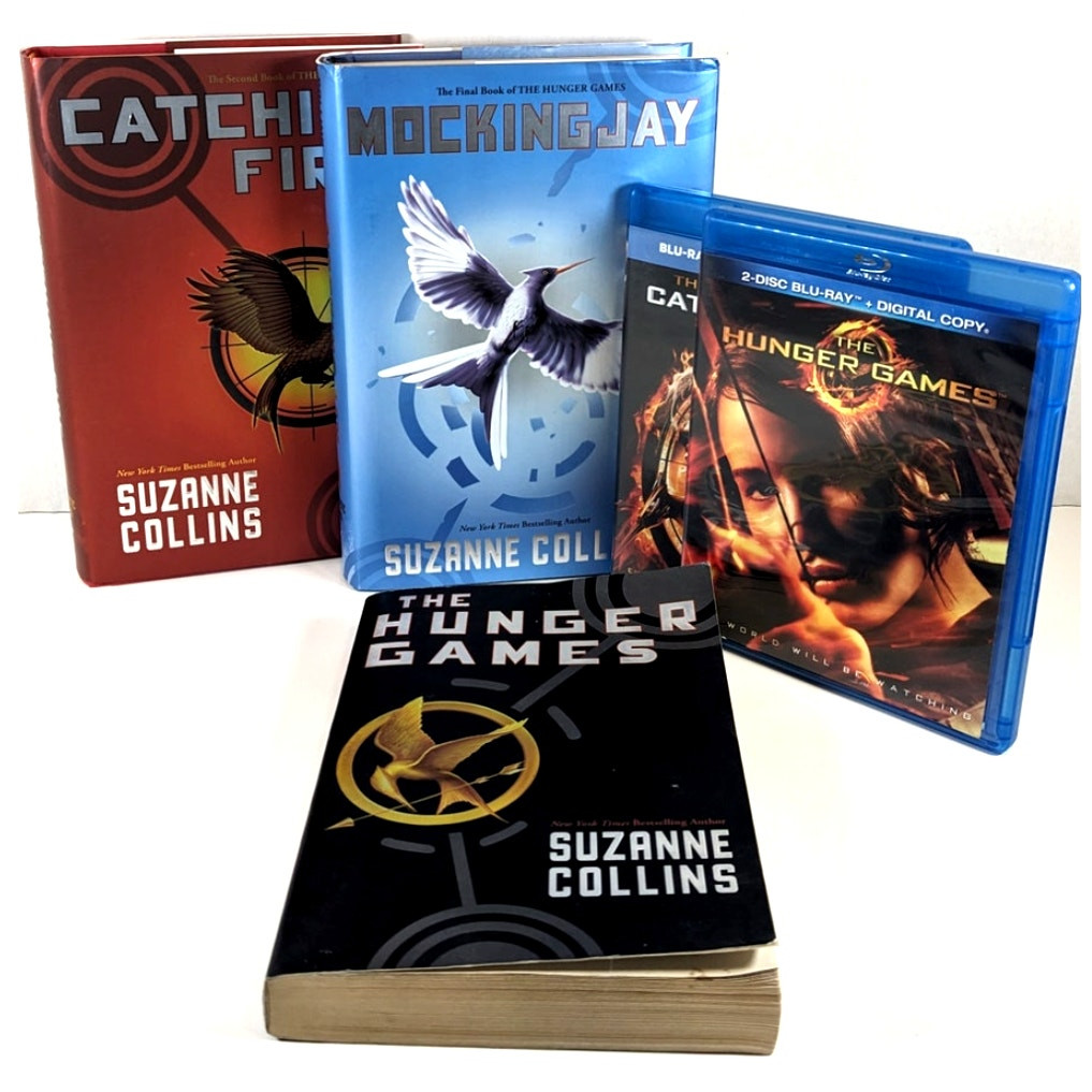 Near Complete Set HUNGER GAMES Books Series Collins +2 Blu-Ray DVDs