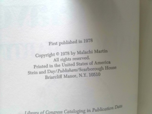 The Final Conclave (1st Ed) by Malachi Martin