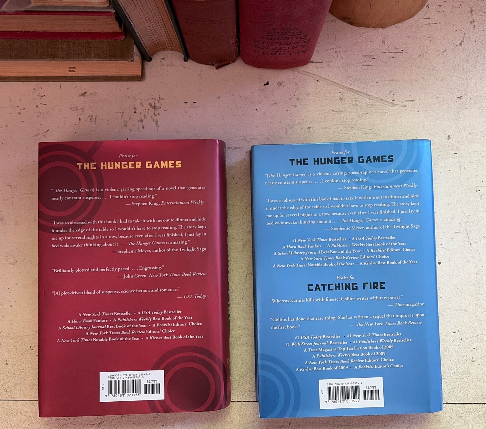 Lot Of 2 Hunger Games Series Books Hardcover Catching Fire / Mockingjay