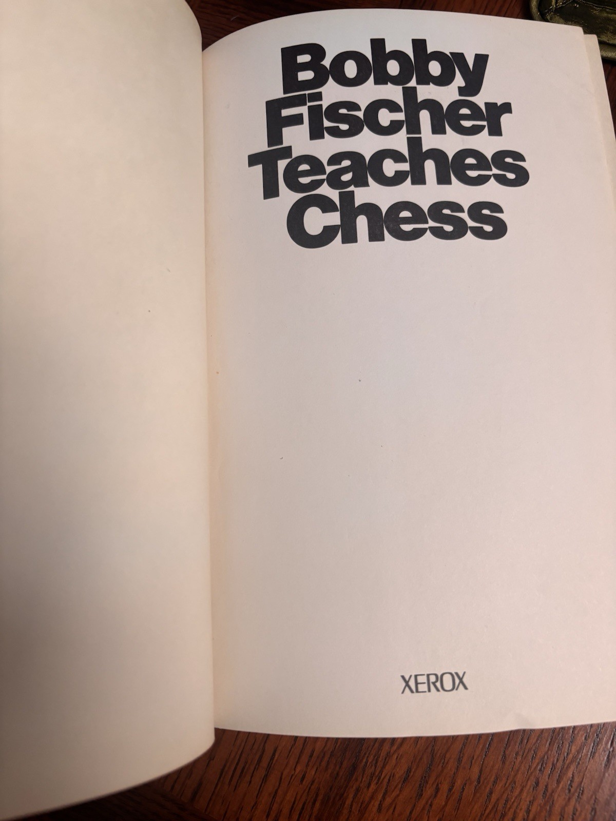 Bobby Fischer Teaches Chess VTG Hardcover Book